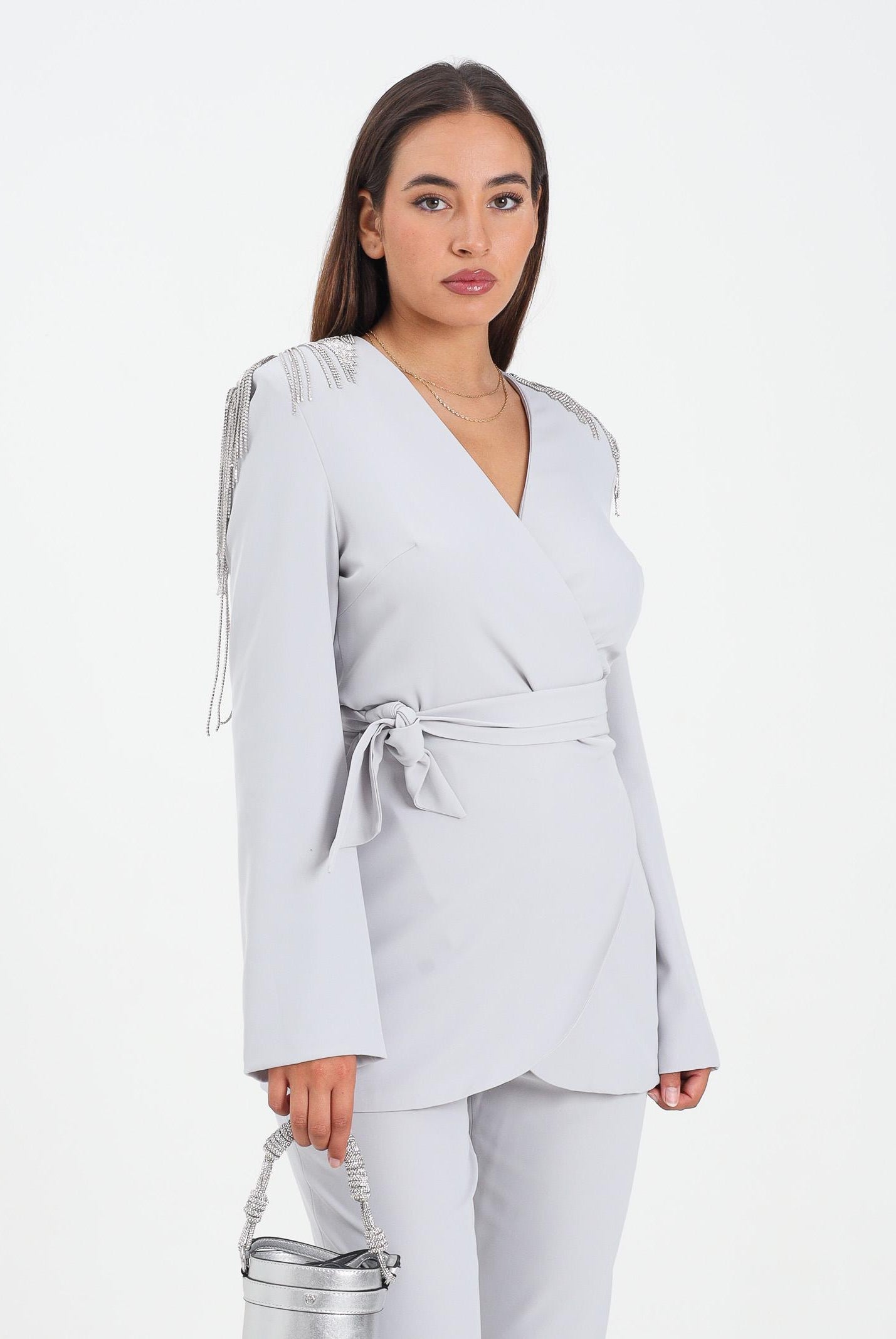 ALMA SANCHEZ Giacca Macea grigia da donna AS2526101TF 902 ALMA SANCHEZ