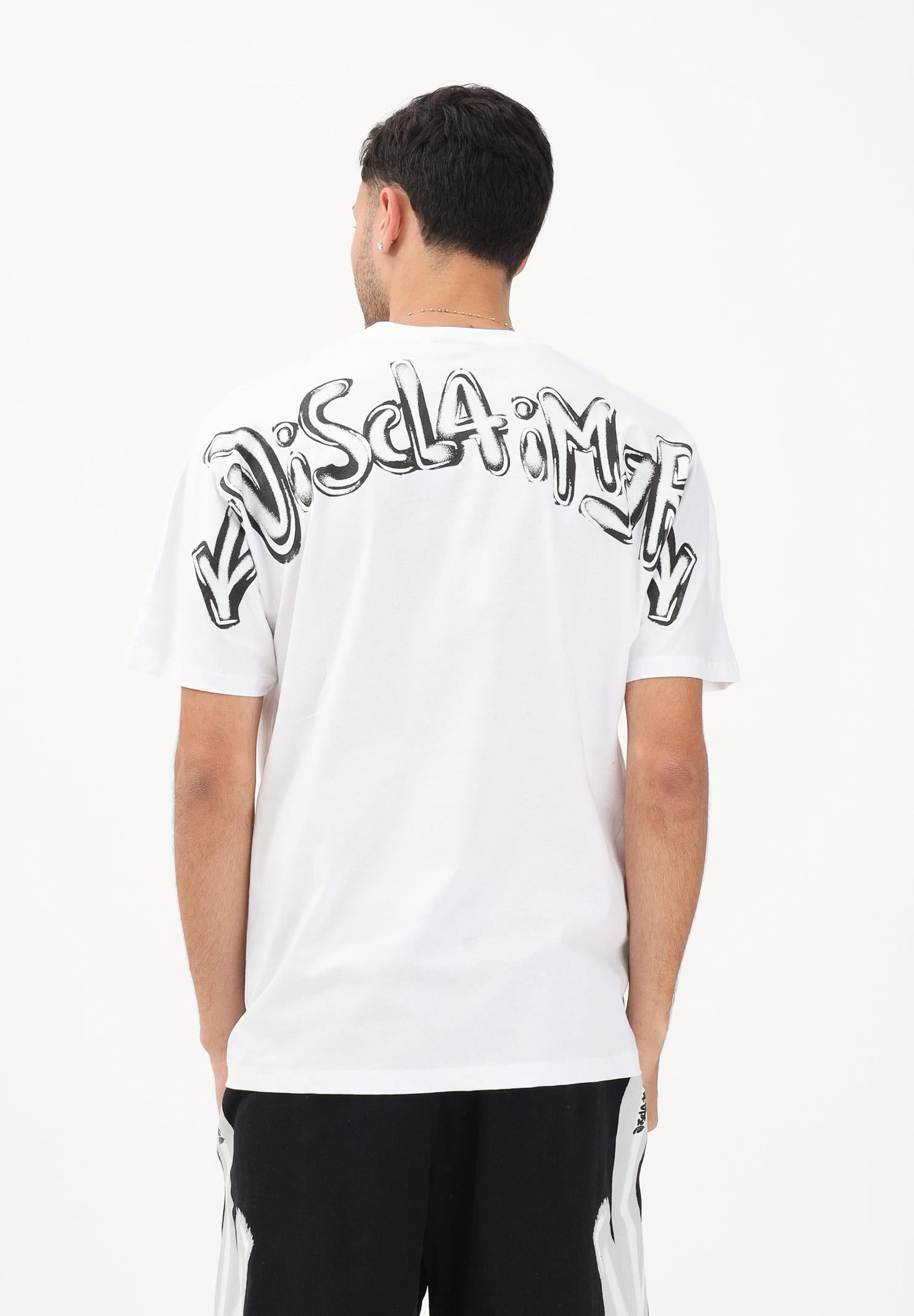DISCLAIMER T-shirt a manica corta bianca da uomo con stampa logo 26EDS55401 BINE DISCLAIMER