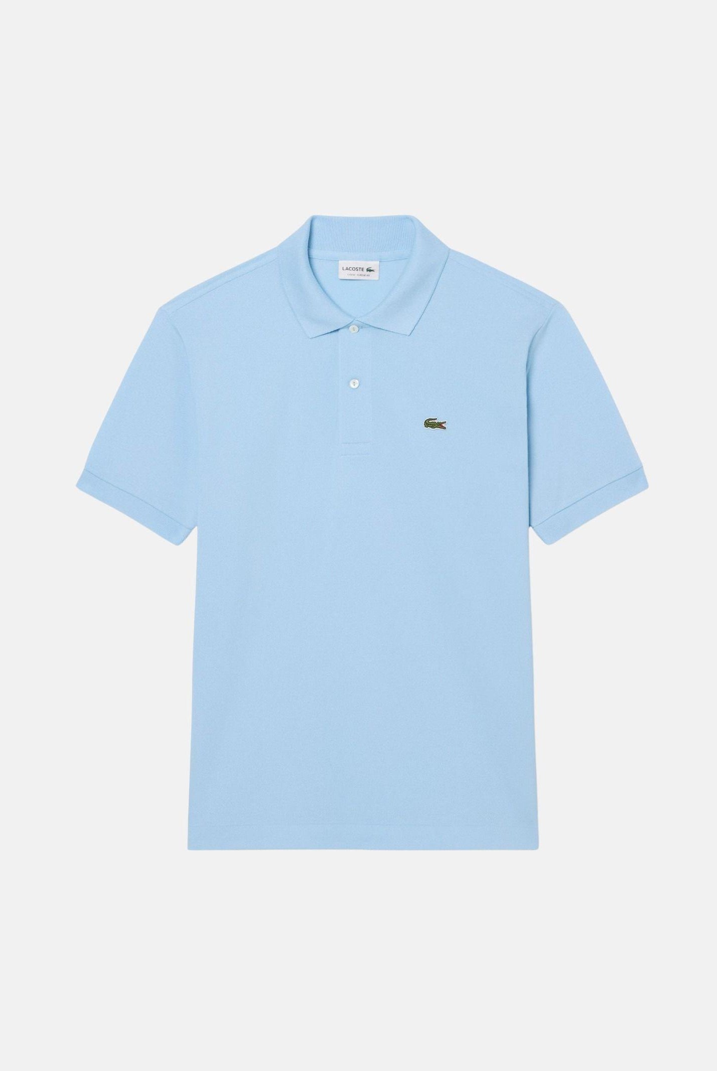 LACOSTE Polo a manica corta azzurra per uomo e donna con patch logo coccodirllo 1212 HBP LACOSTE