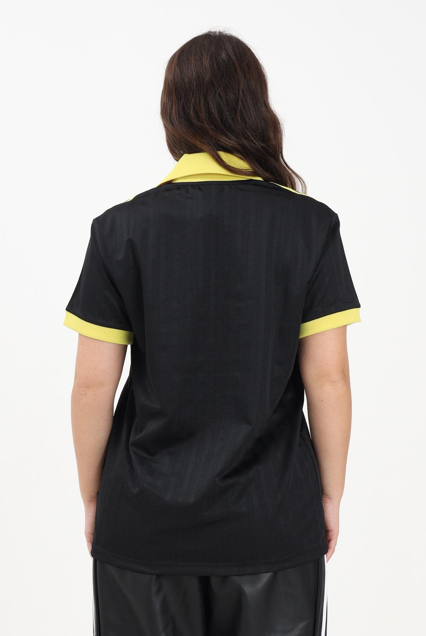 ADIDAS ORIGINALS Polo Graphic Football-Inspired Jersey nera da donna JW2562 . ADIDAS ORIGINALS