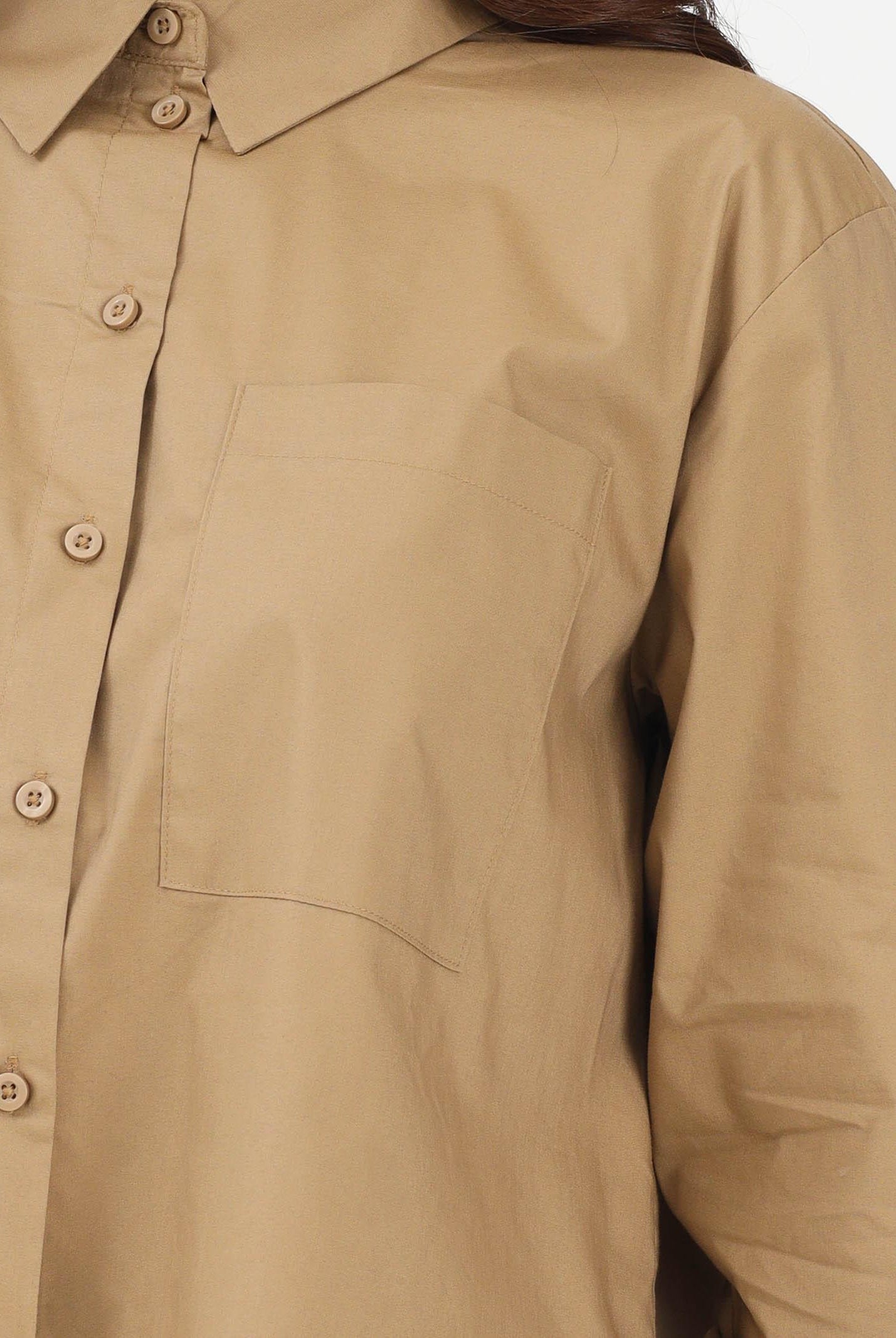 JDY Camicia a manica lunga beige da donna 15363677 TI JDY