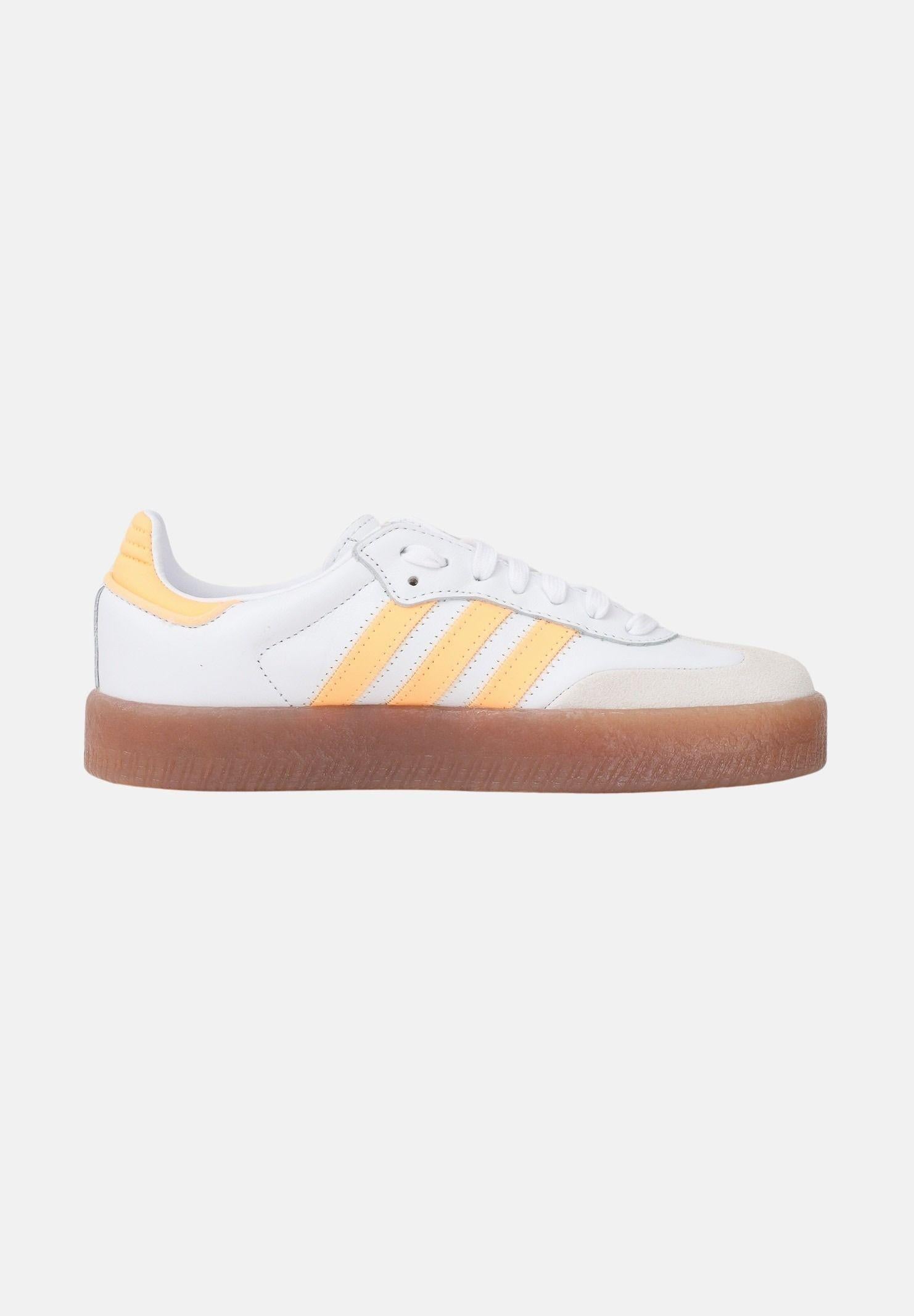 ADIDAS ORIGINALS Sneakers Sambae bianche e gialle da donna JP9533 . ADIDAS ORIGINALS