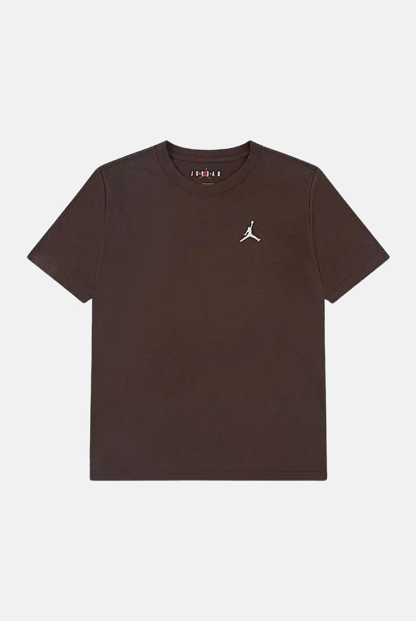 JORDAN T-shirt a manica corta marrone per bambino e bambina con ricamo Jumpman 95D266 X25 JORDAN