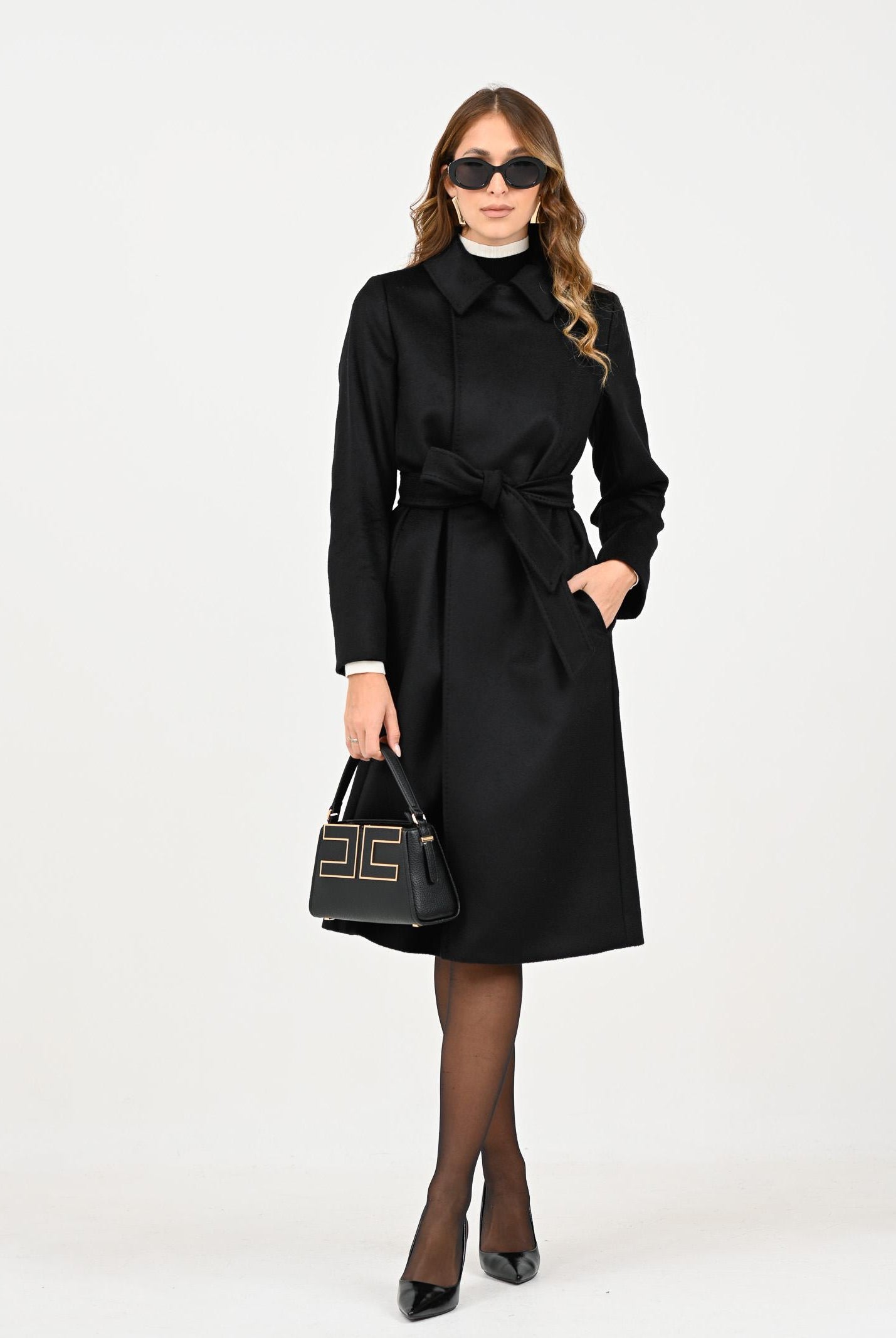 MAX MARA Cappotto a vestaglia BCollag nero da donna 2526016051600 013 MAX MARA