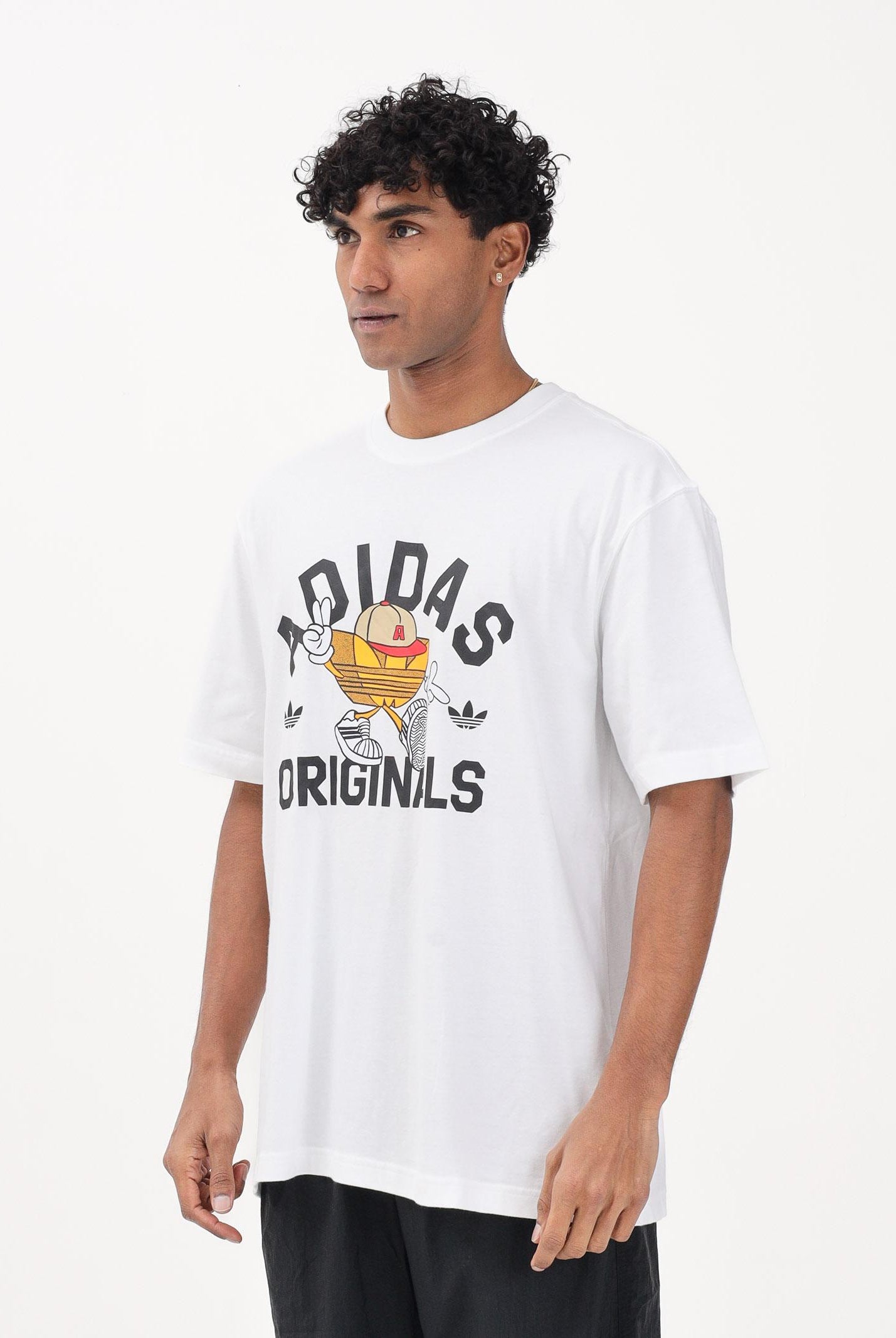 ADIDAS ORIGINALS T-shirt a manica corta Trefoil Series Character bianca da uomo KS7616 . ADIDAS ORIGINALS