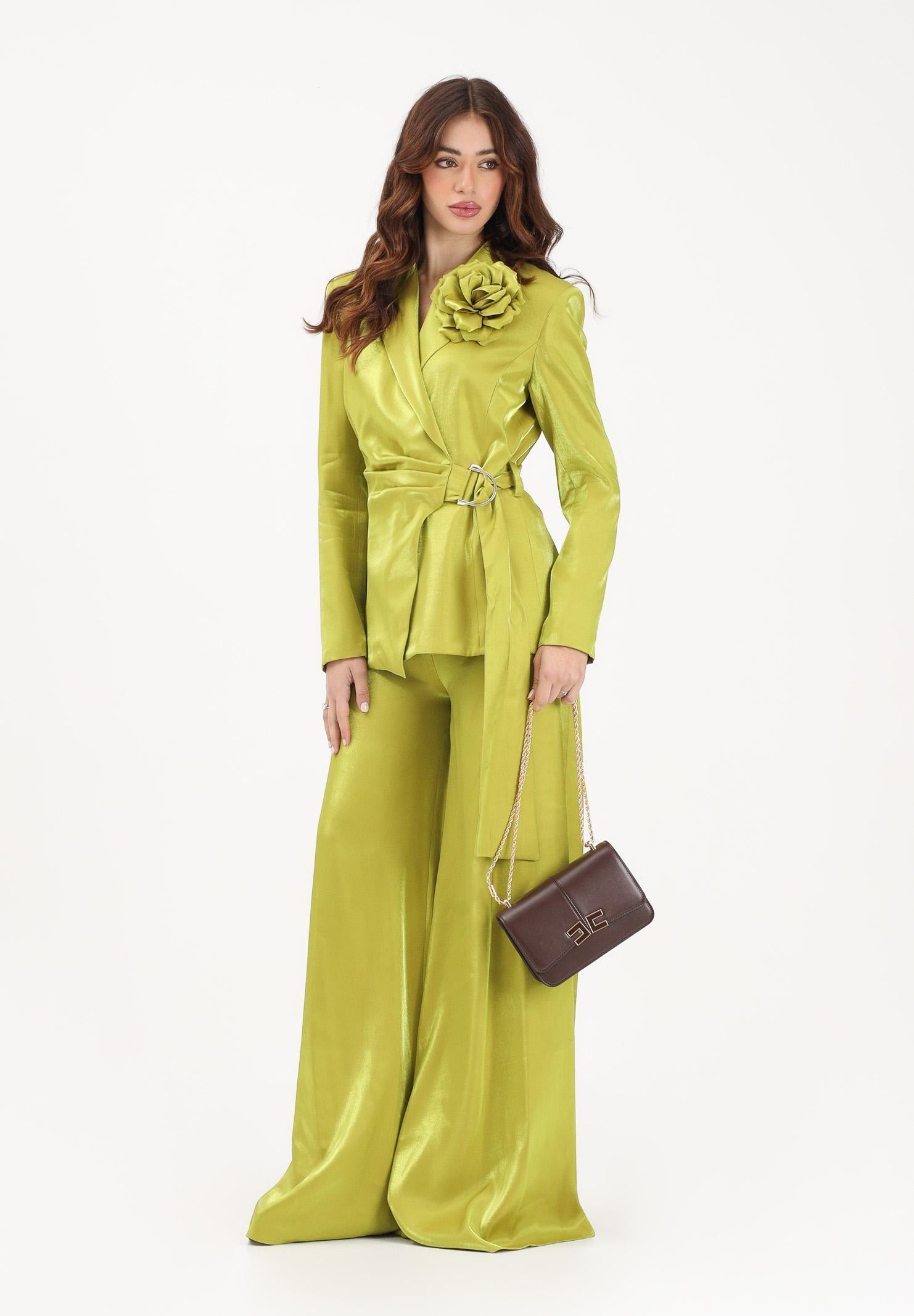 SHIT Pantalone a palazzo verde da donna SH26008 AV SHIT