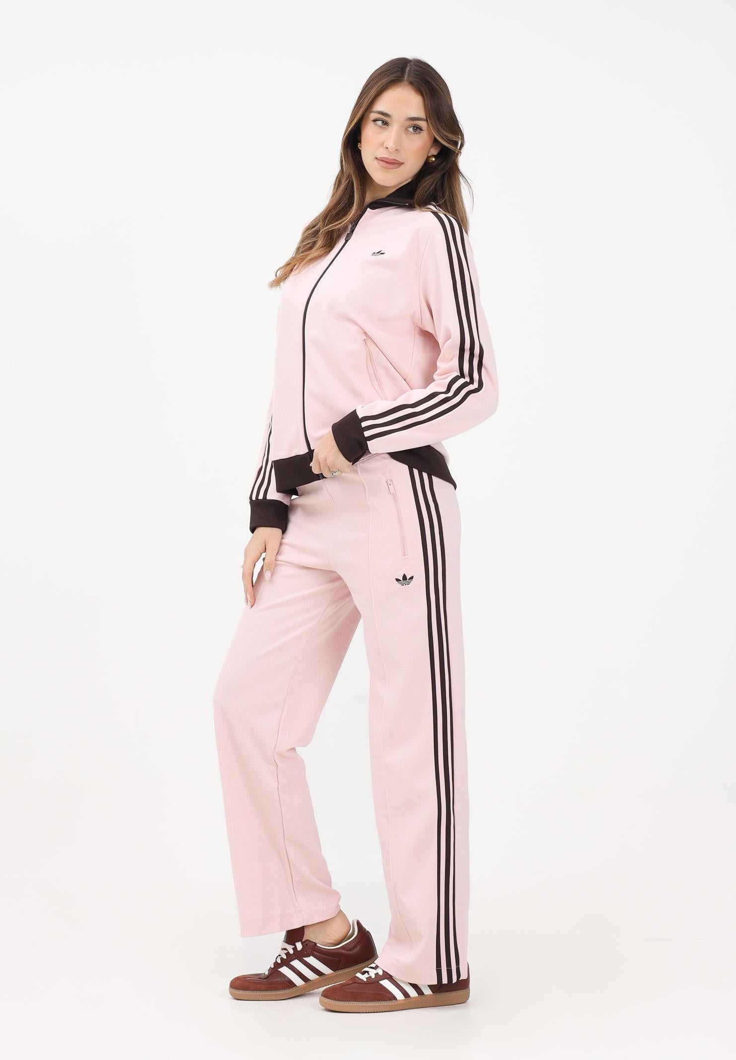 ADIDAS ORIGINALS Pantalone sportivo Adicolor rosa e marrone da donna KE3896 . ADIDAS ORIGINALS