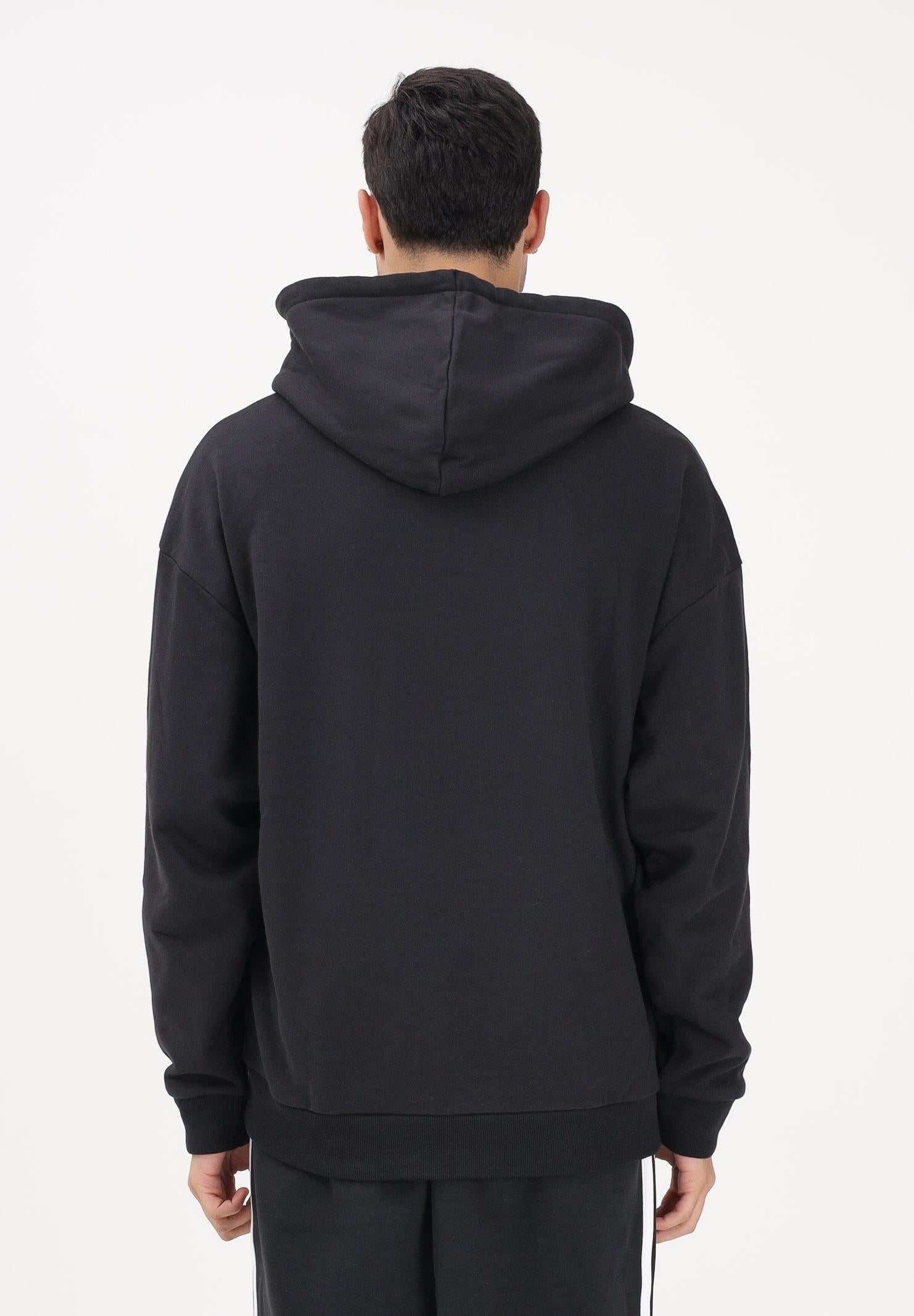 ADIDAS ORIGINALS Felpa con cappuccio Adicolor Trefoil nera da uomo KE0877 . ADIDAS ORIGINALS