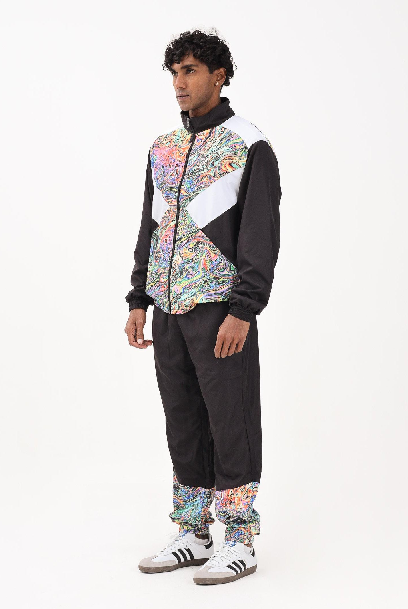 AUSTRALIAN Tuta nera da uomo con stampa SPUTU0019 77114 AUSTRALIAN