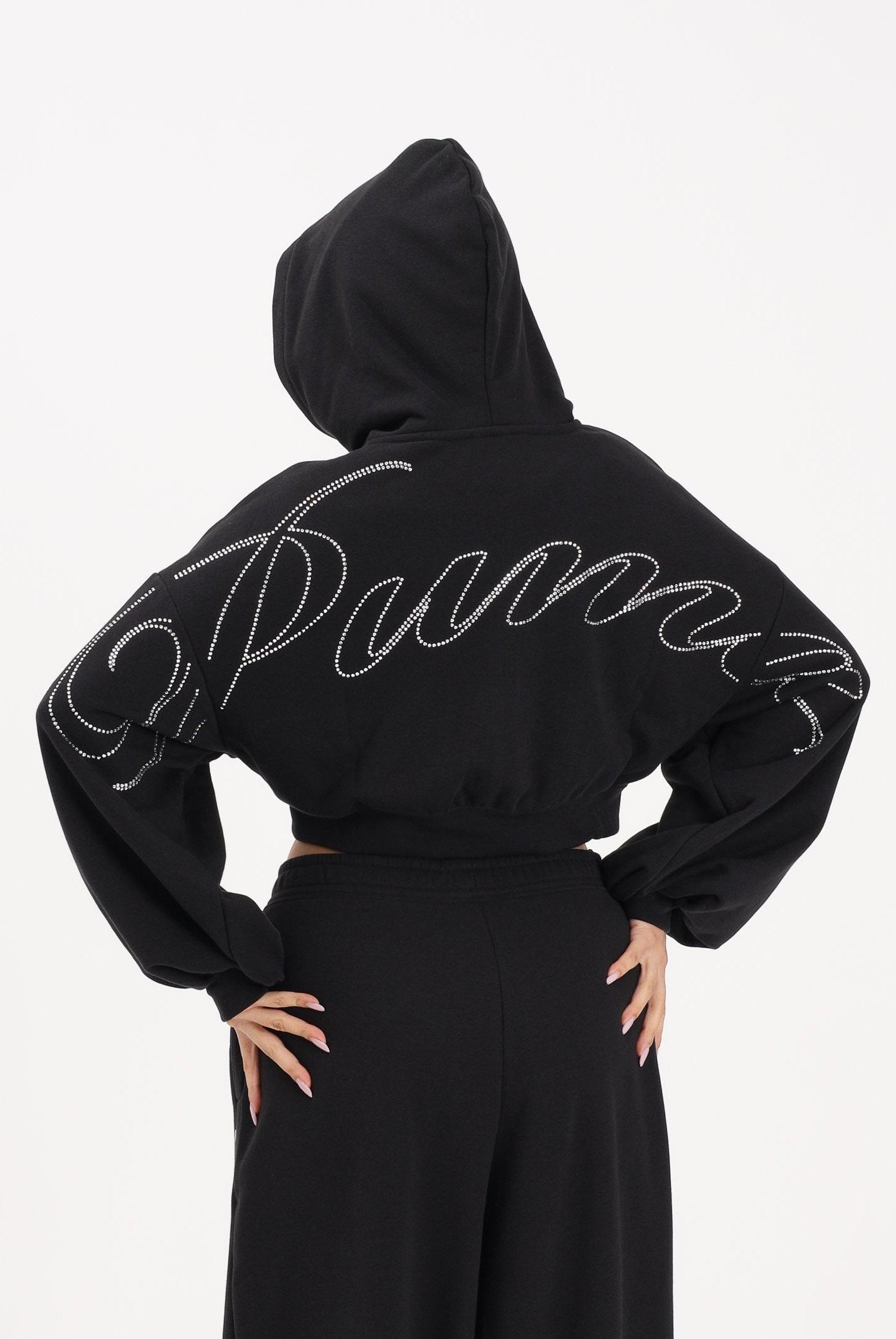 PUMA Felpa con zip Essentials Graphics Bedazzled nera da donna 635394 01 PUMA