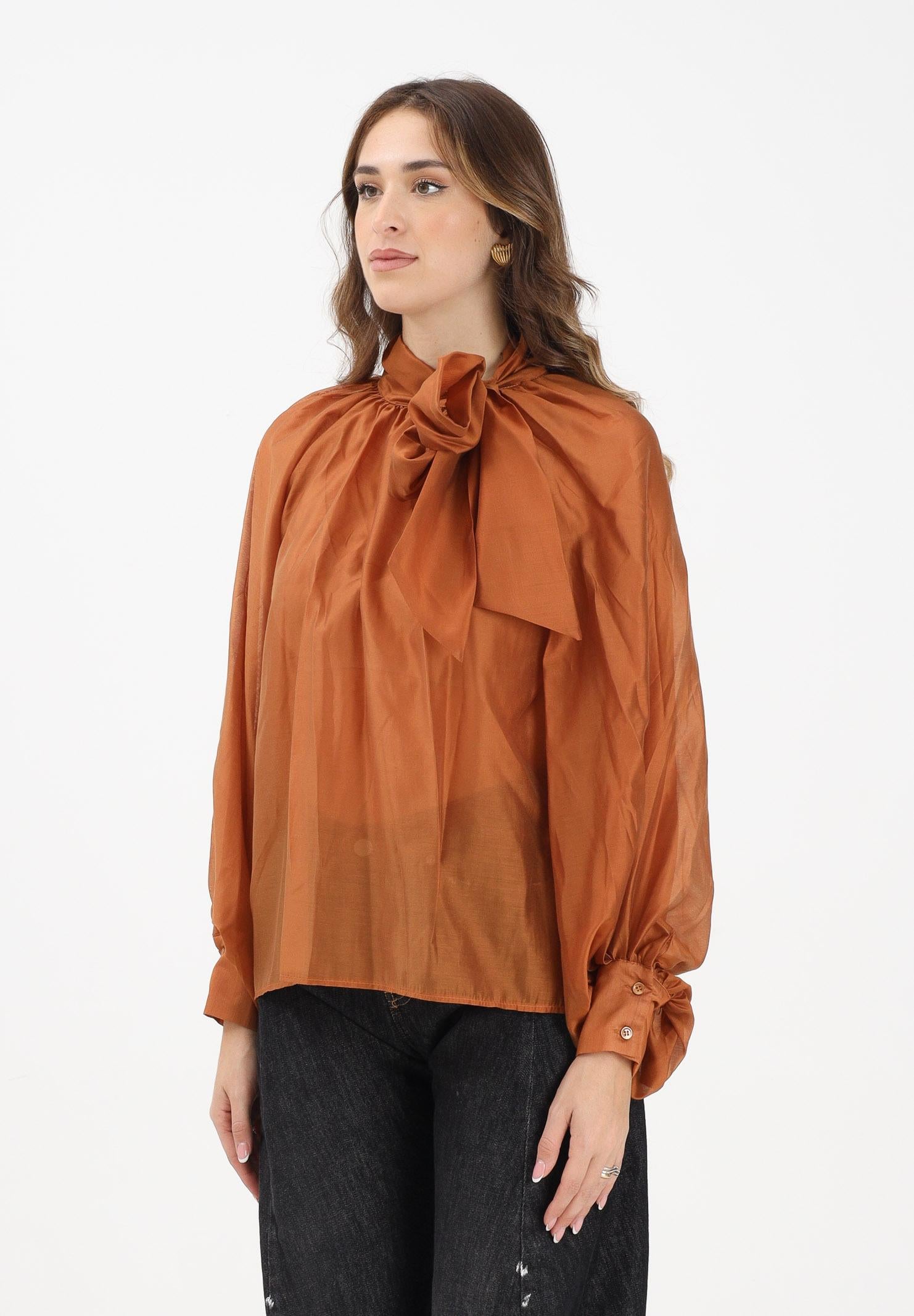 VICOLO Blusa caramello da donna con fiocco TF0488 CA VICOLO