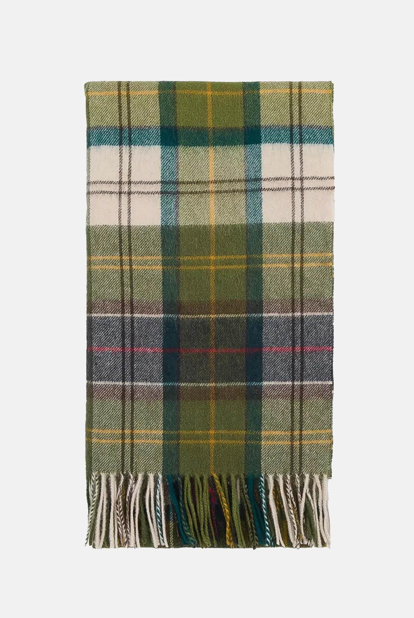 BARBOUR Sciarpa verde per uomo e donna con motivo tartan in lana d'agnello Serena 252MLSC0477 TN11 BARBOUR