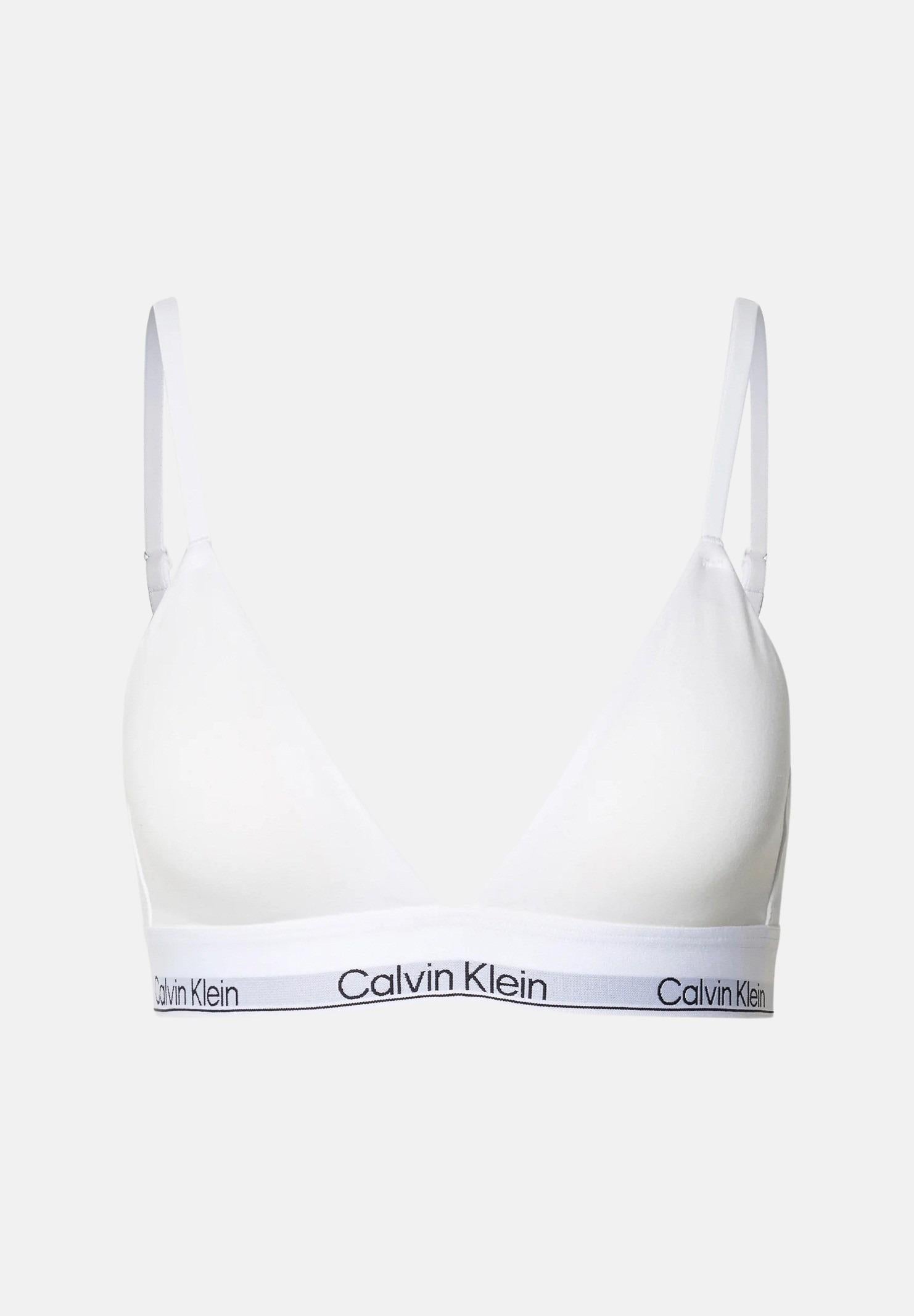 CALVIN KLEIN Reggiseno bianco da donna con logo 000QF5650E 100 CALVIN KLEIN