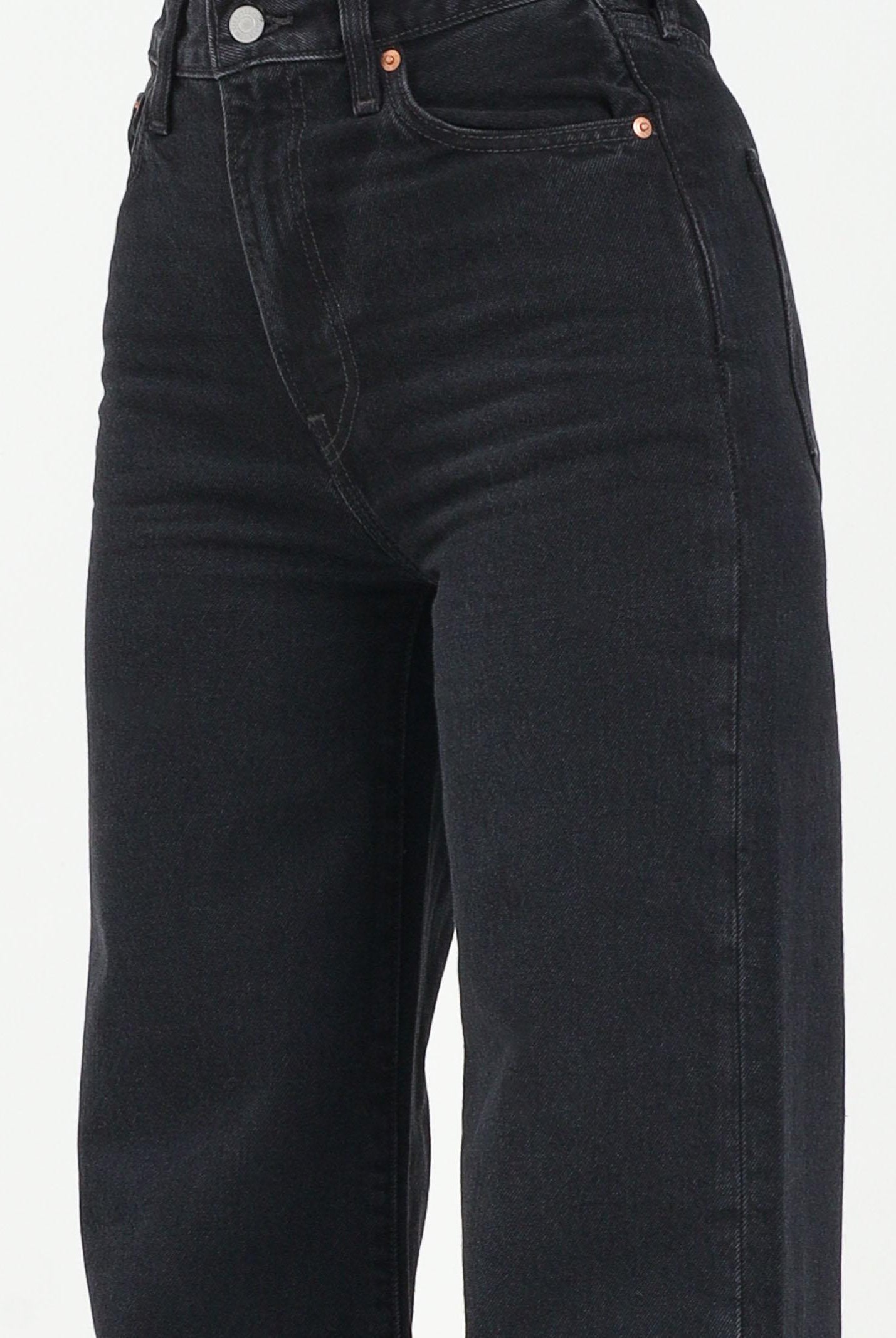 LEVI'S® Jeans Ribcage Wide Leg in denim nero da donna A6081-0001 . LEVI'S®