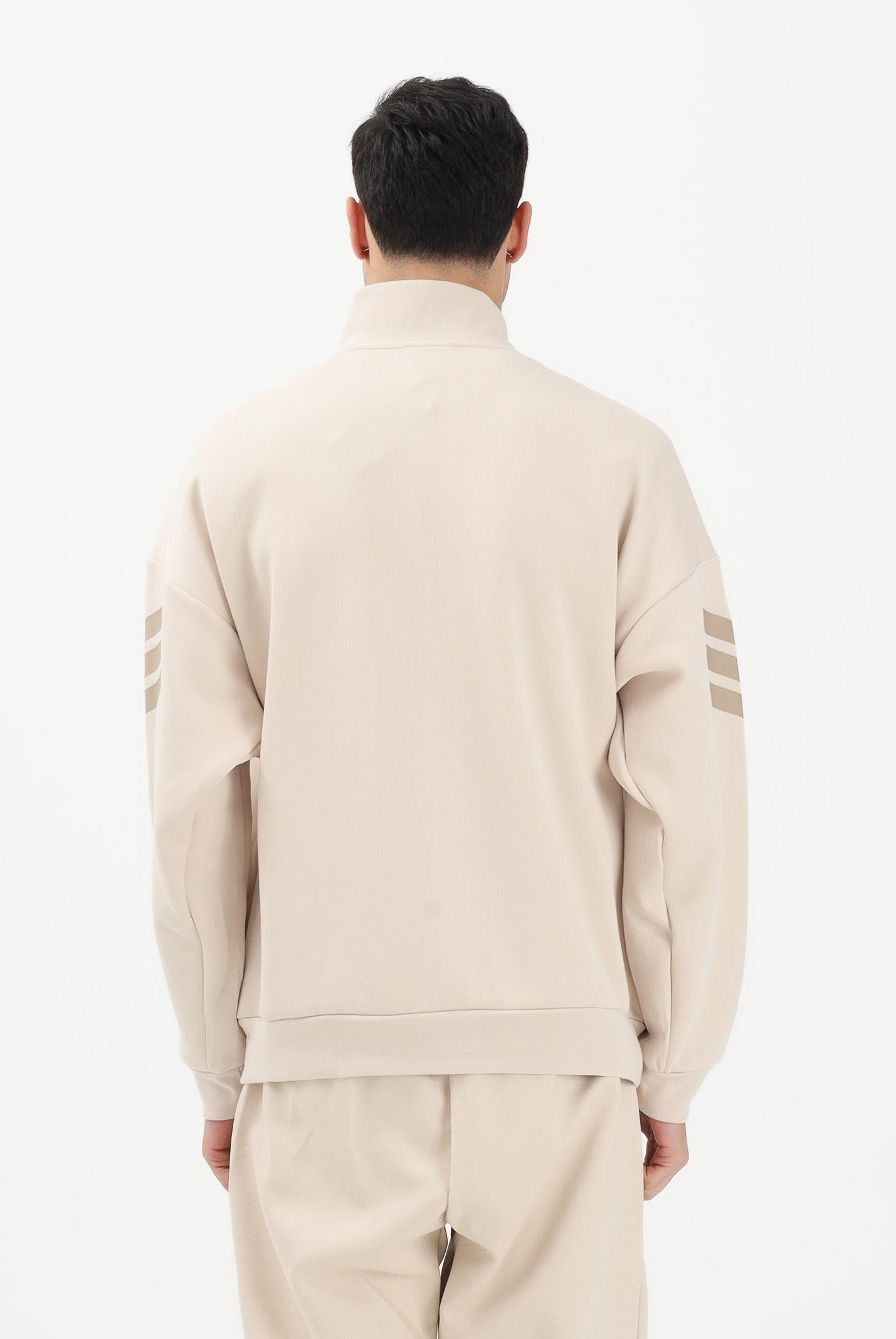 ADIDAS PERFORMANCE Felpa con zip Future Icons 3-Stripes Woven beige da uomo KD5234 . ADIDAS PERFORMANCE