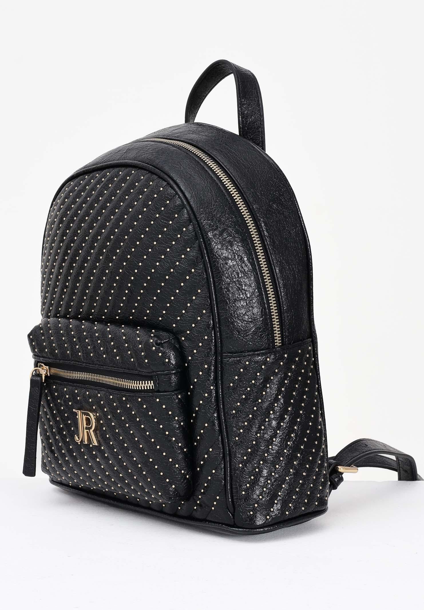 RICHMOND Zaino nero da donna con lavorazione trapuntata e micro borchie RWA25238ZA BL RICHMOND