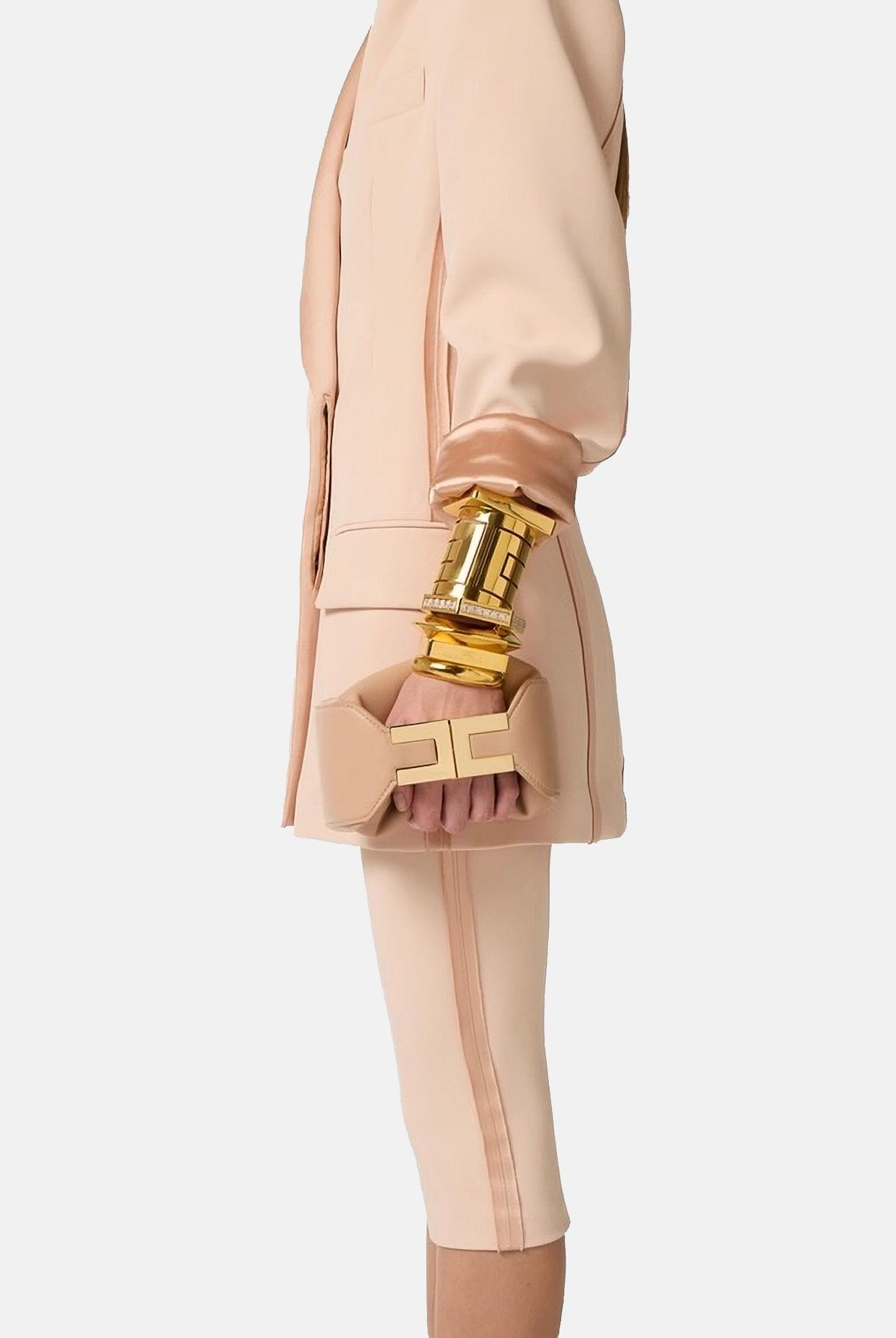 ELISABETTA FRANCHI Borsa a mano nude da donna con manico gioiello BS07A62E2 EA1 ELISABETTA FRANCHI