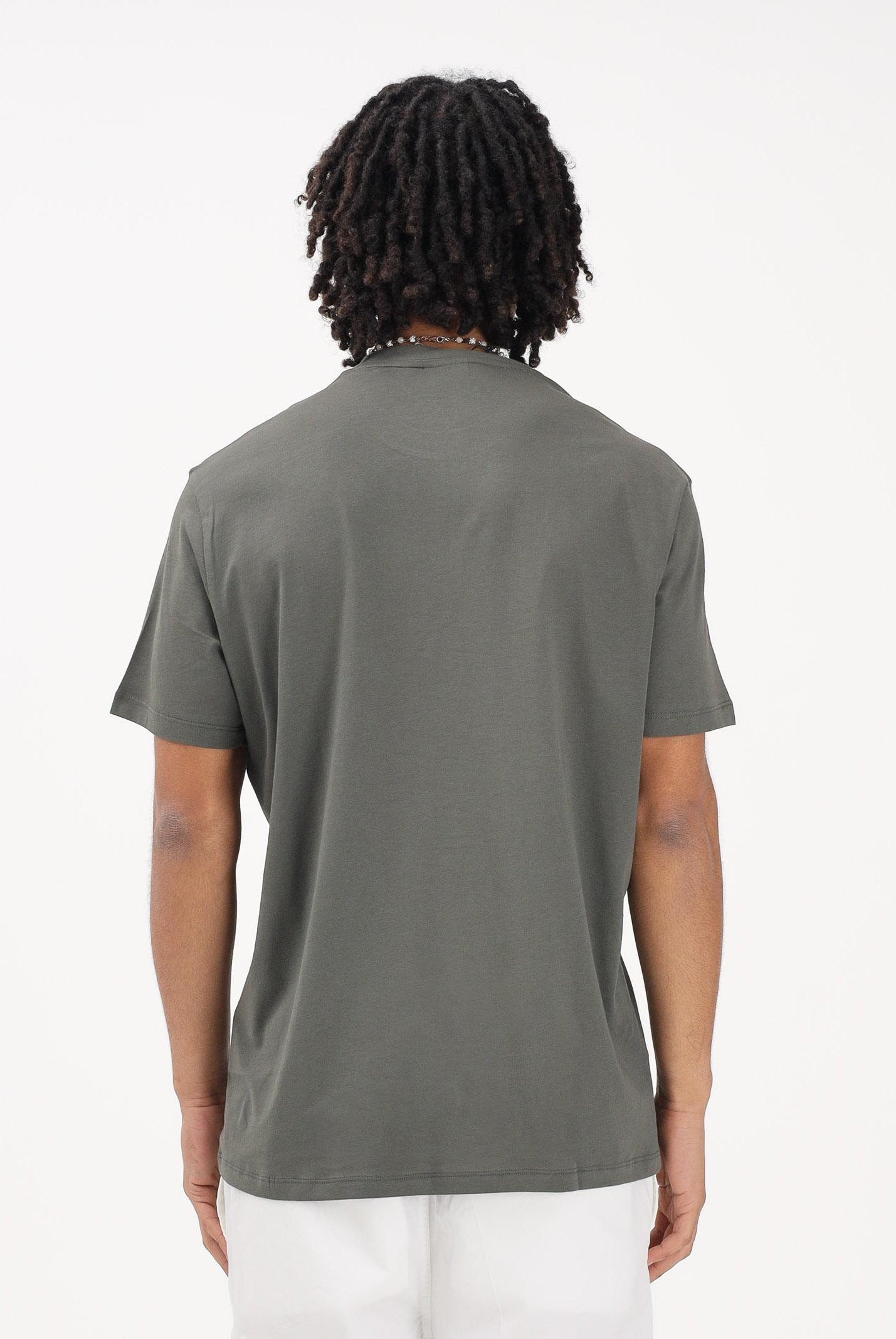 ARMANI EXCHANGE T-shirt a manica corta verde militare da uomo con stampa XM002501AF10356 U8144 ARMANI EXCHANGE