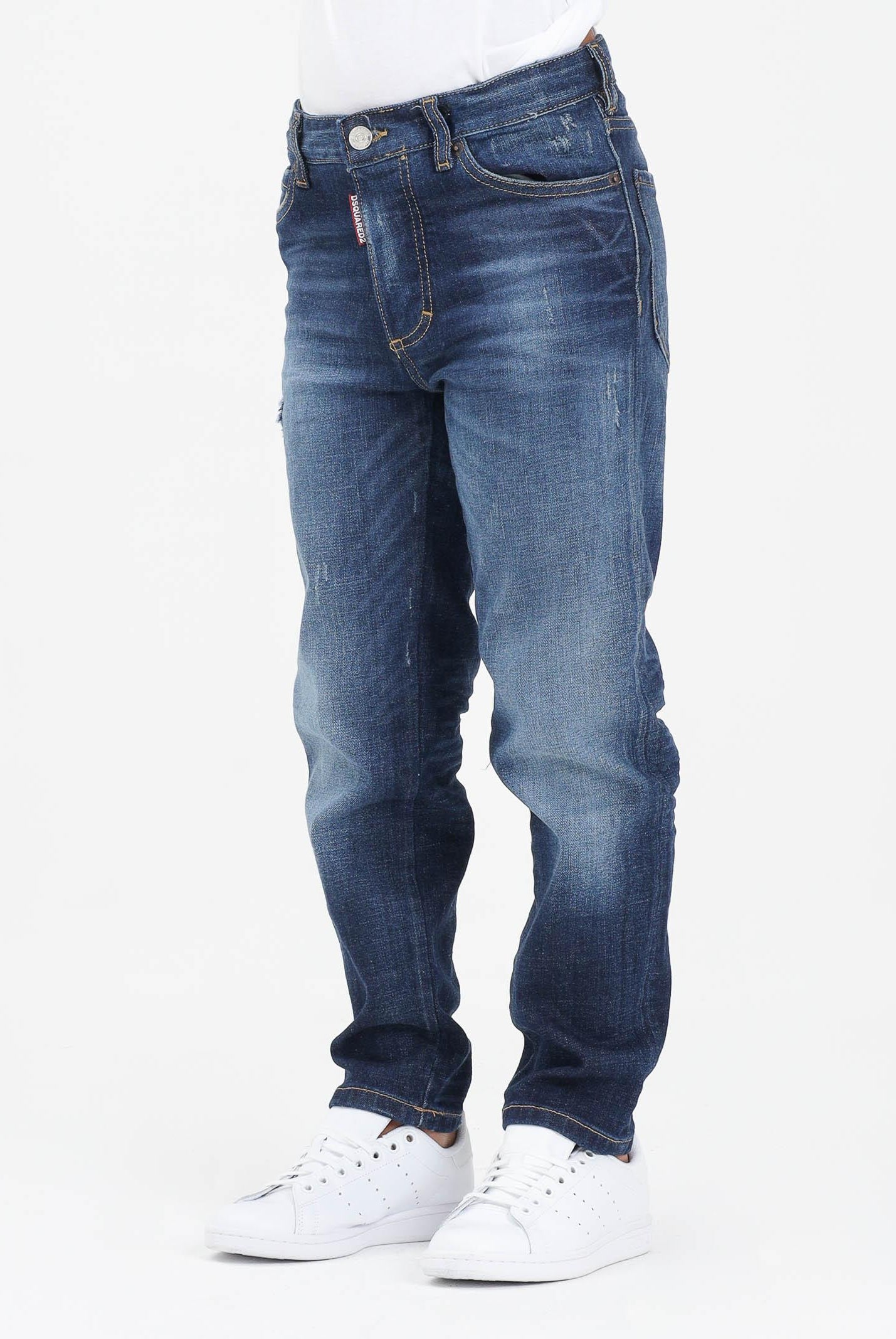 DSQUARED2 Jeans Boss 10 in denim blu per donna, ragazzi e bambini DQ2241D0AER DQ01 DSQUARED2