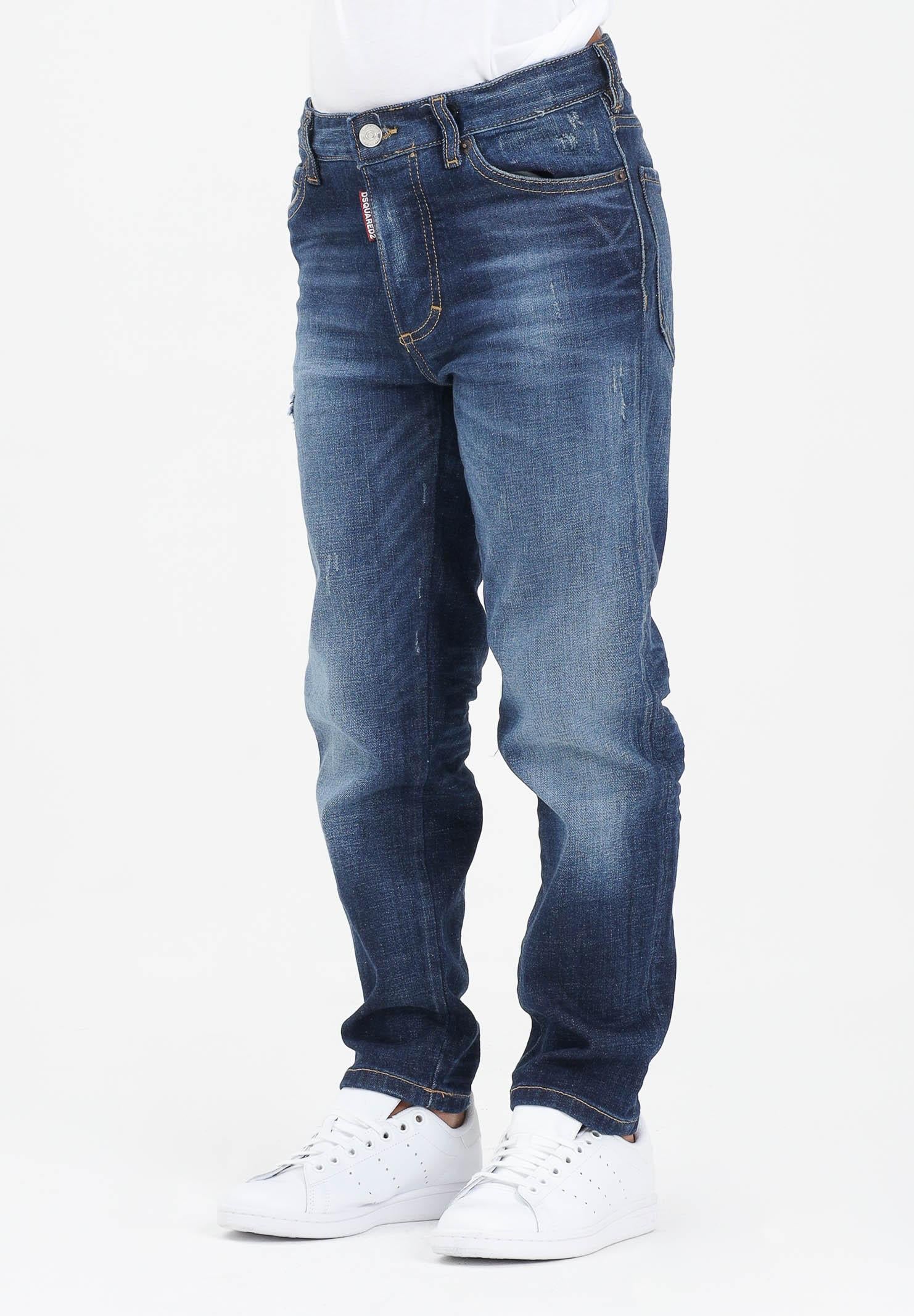 DSQUARED2 Jeans Boss 10 in denim blu per donna, ragazzi e bambini DQ2241D0AER DQ01 DSQUARED2