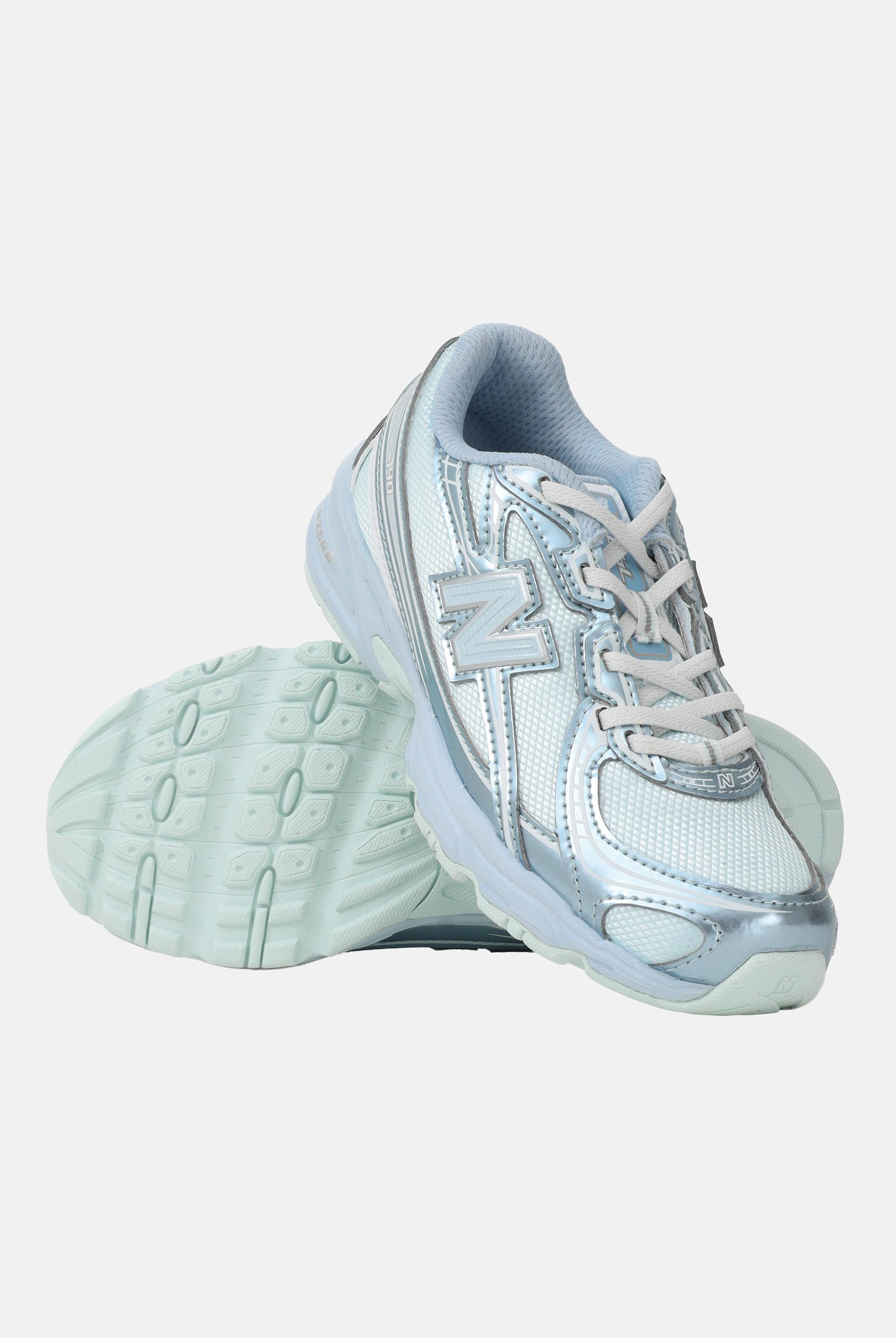 NEW BALANCE Sneakers 740 Bungee Lace azzurre per bambino e bambina P7407QM . NEW BALANCE
