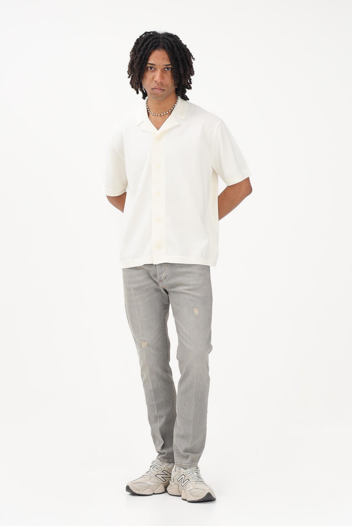 SELECTED HOMME Cardigan panna da uomo con ricamo sul retro 16100080 EG SELECTED HOMME