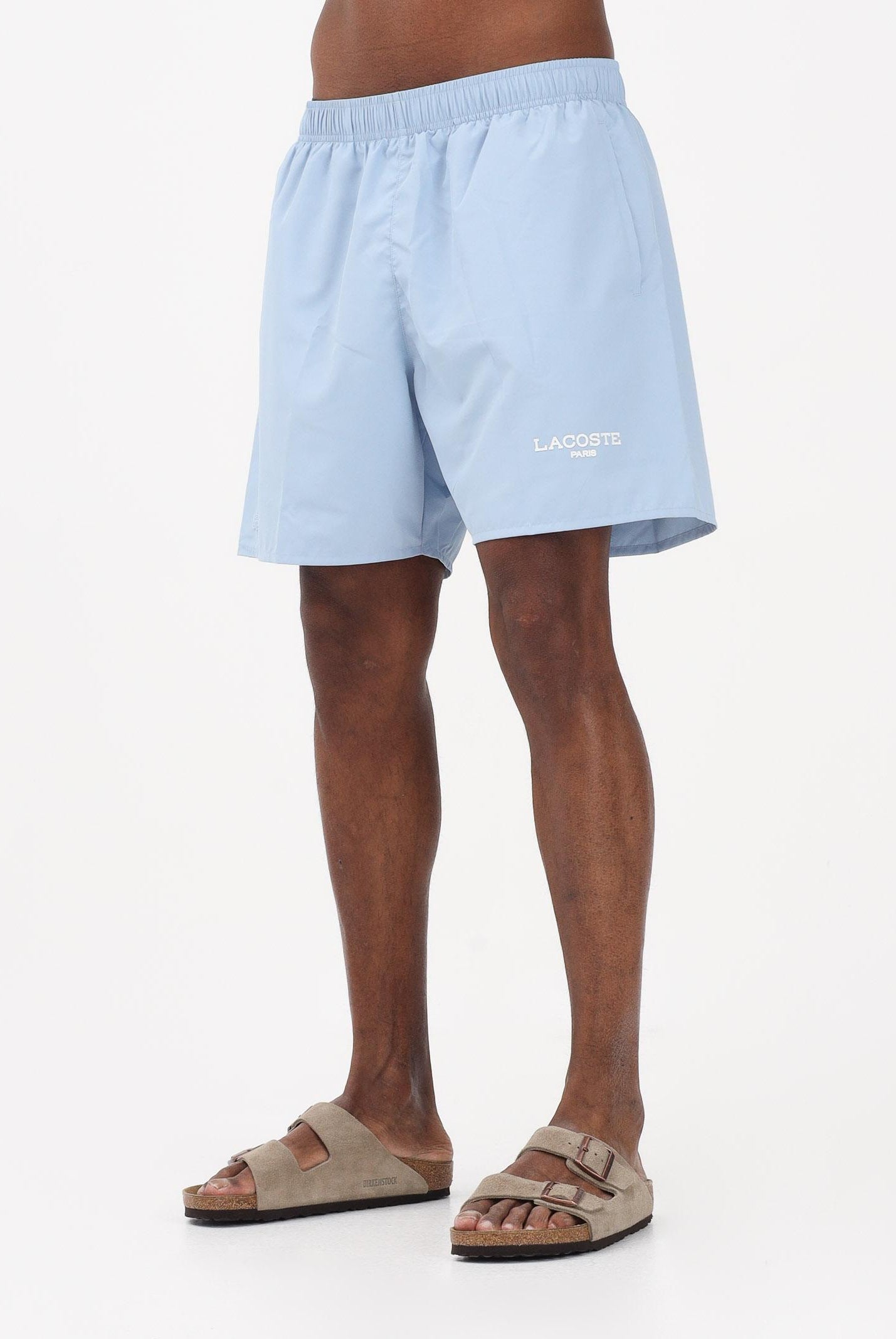 LACOSTE Shorts mare celeste da uomo con stampa logo MH1852 HBA LACOSTE