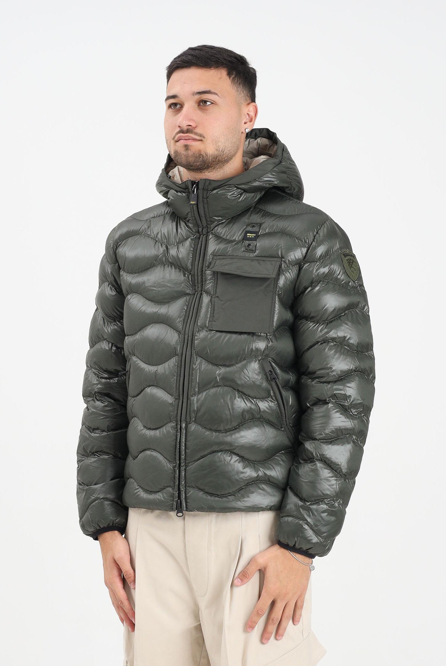 BLAUER Piumino BRYANT verde da uomo 25WBLUC02080-005958 678EI BLAUER