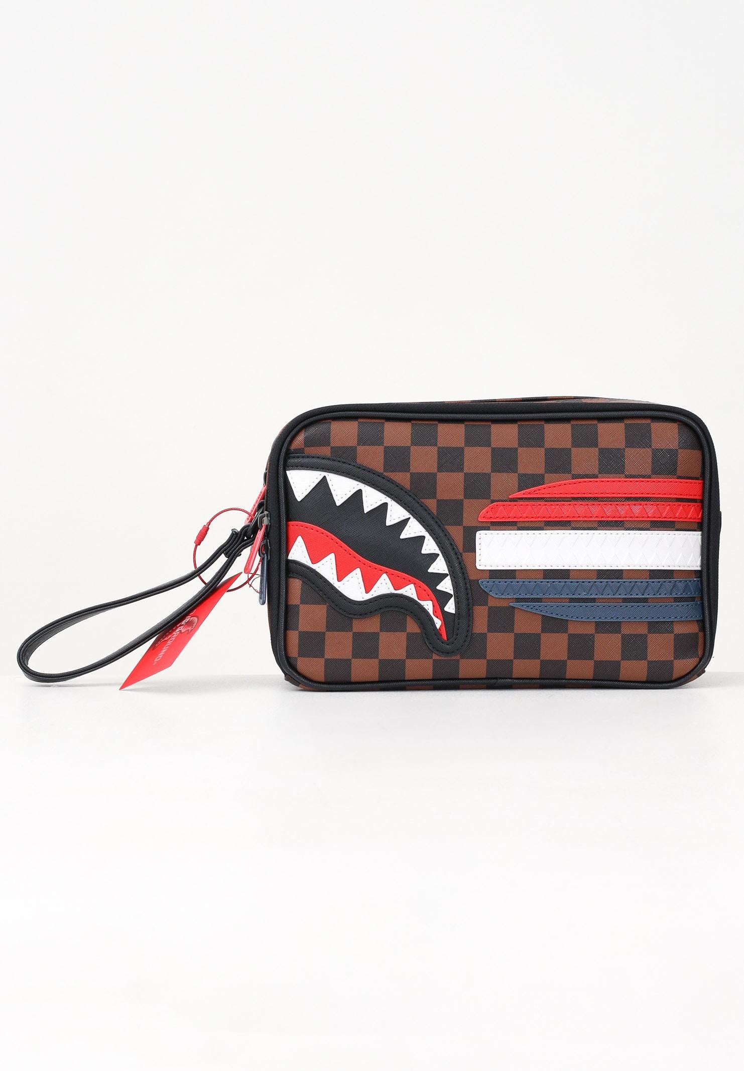 SPRAYGROUND Pochette MACHINE FRANCAISE marrone per uomo e donna 910B7492NSZ SPRAYGROUND