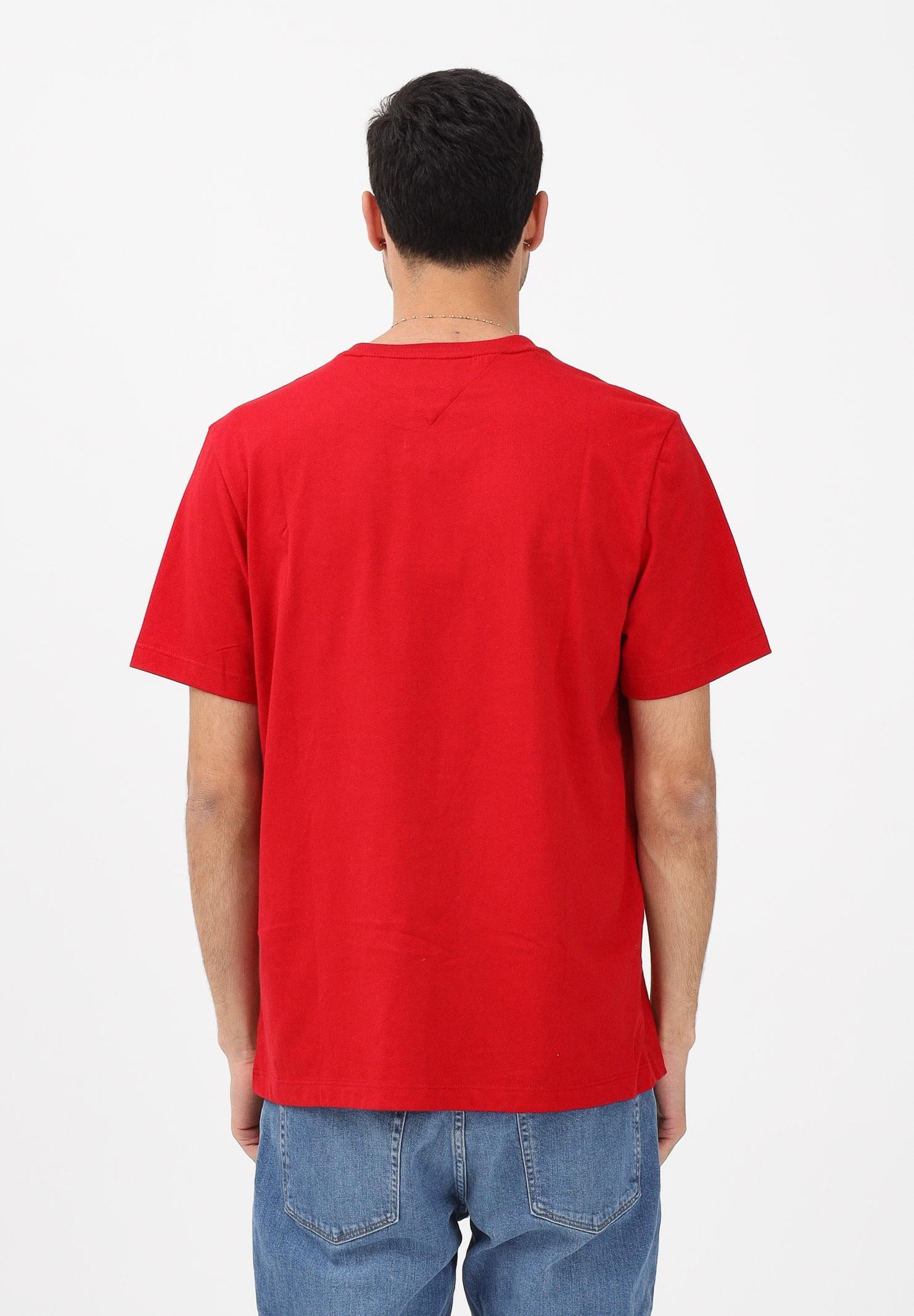 TOMMY HILFIGER T-shirt a manica corta rossa da uomo con logo MW0MW39995 XLD TOMMY HILFIGER