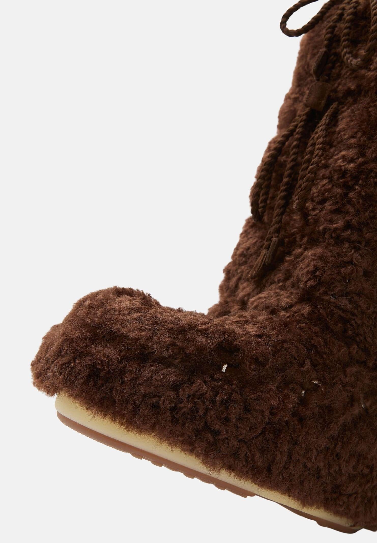 MOON BOOT Stivali da neve ICON CURLY EXTRA marroni da donna 80D1403070 M010 MOON BOOT