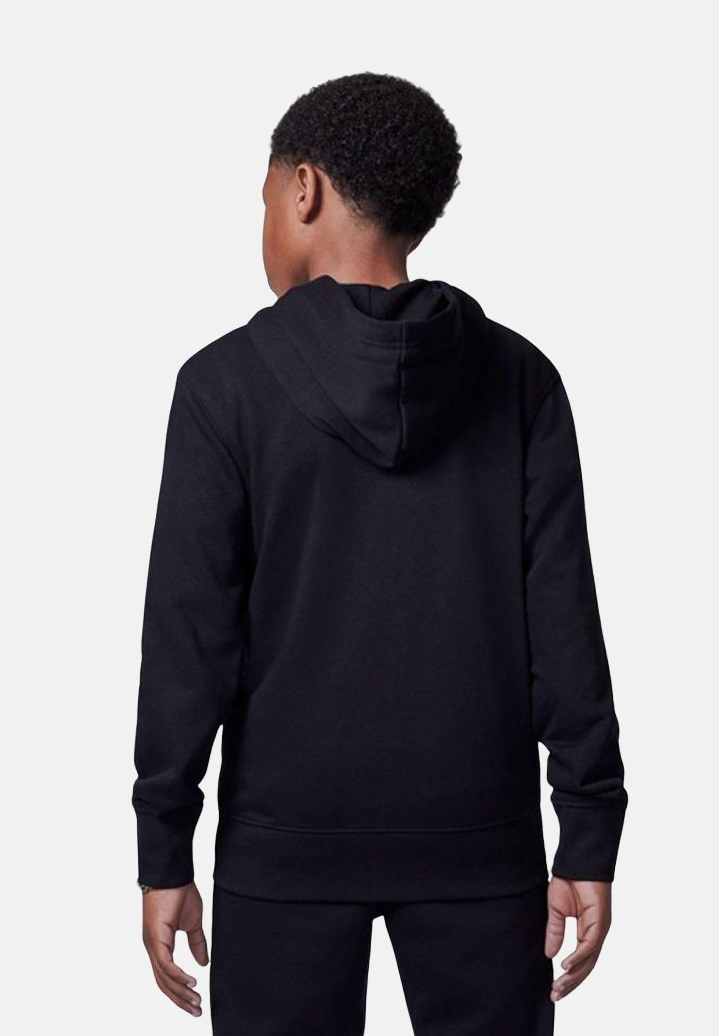 JORDAN Felpa con zip MJ Brooklyn nera per bambino e bambina 95D388 023 JORDAN