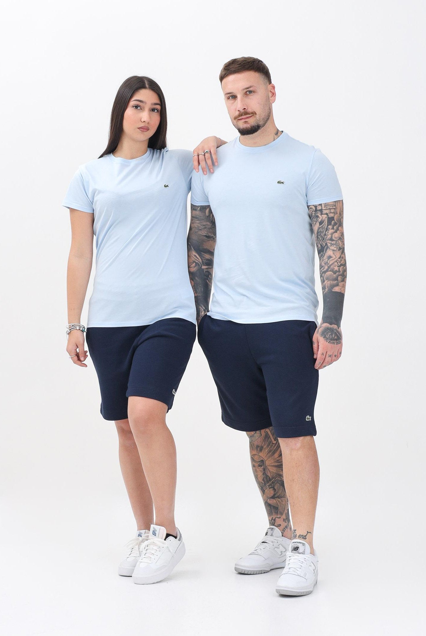 LACOSTE Shorts sportivo blu per uomo e donna con logo GH9860 166 LACOSTE