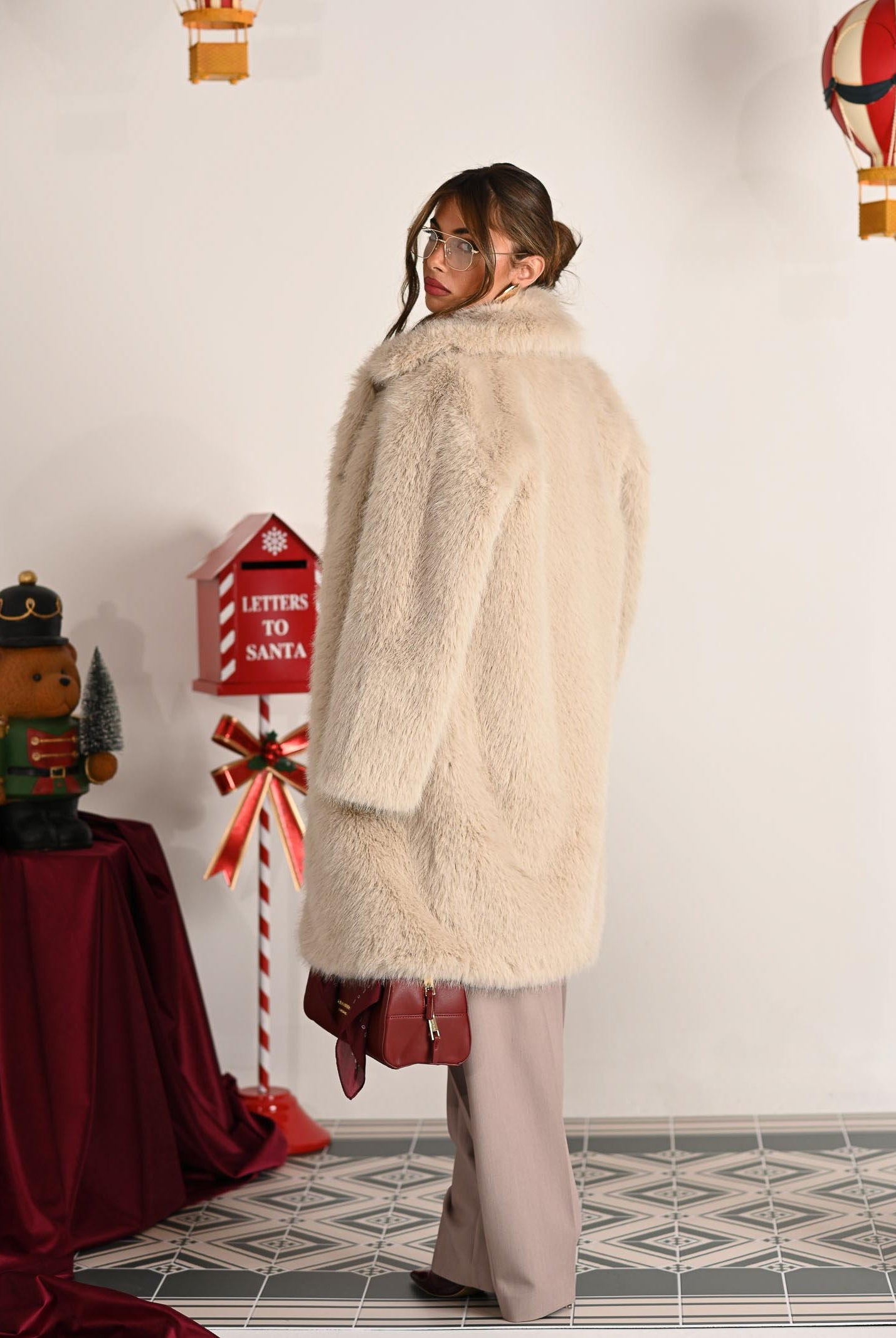 BOMBOOGIE Pelliccia panna da donna CW9192FRL5 180 BOMBOOGIE