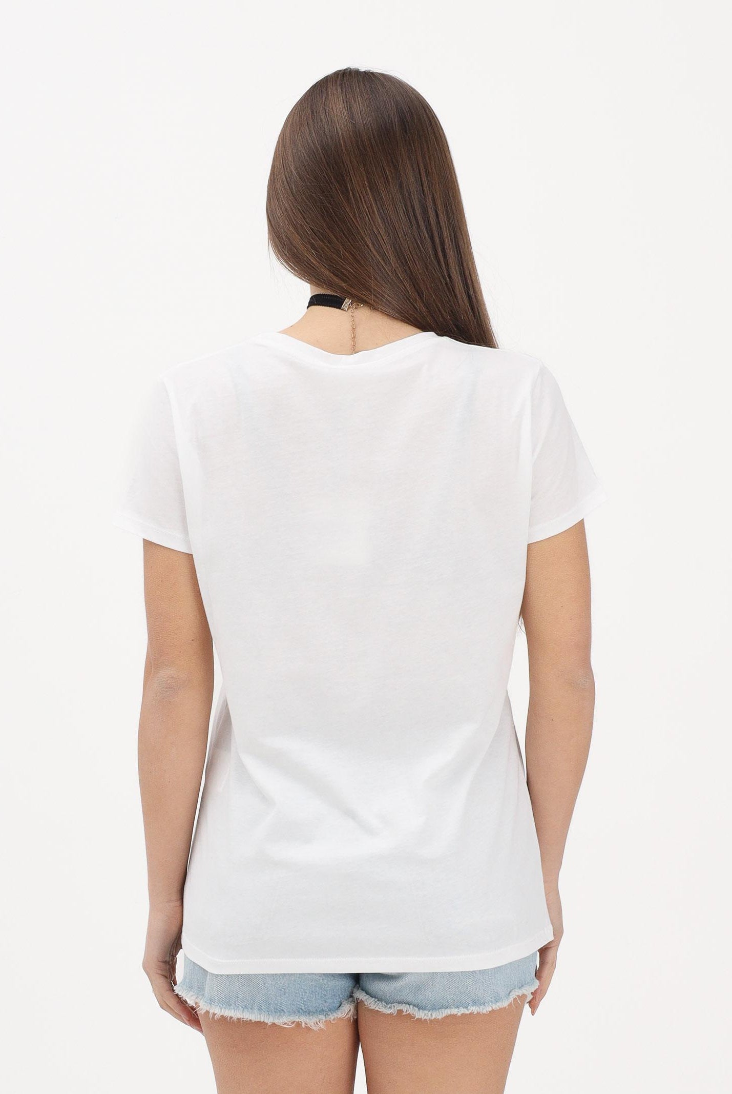 VICOLO T-shirt a manica corta bianca da donna con stampa "Son tutte belle le mamme del mondo" RAB0740 02 VICOLO