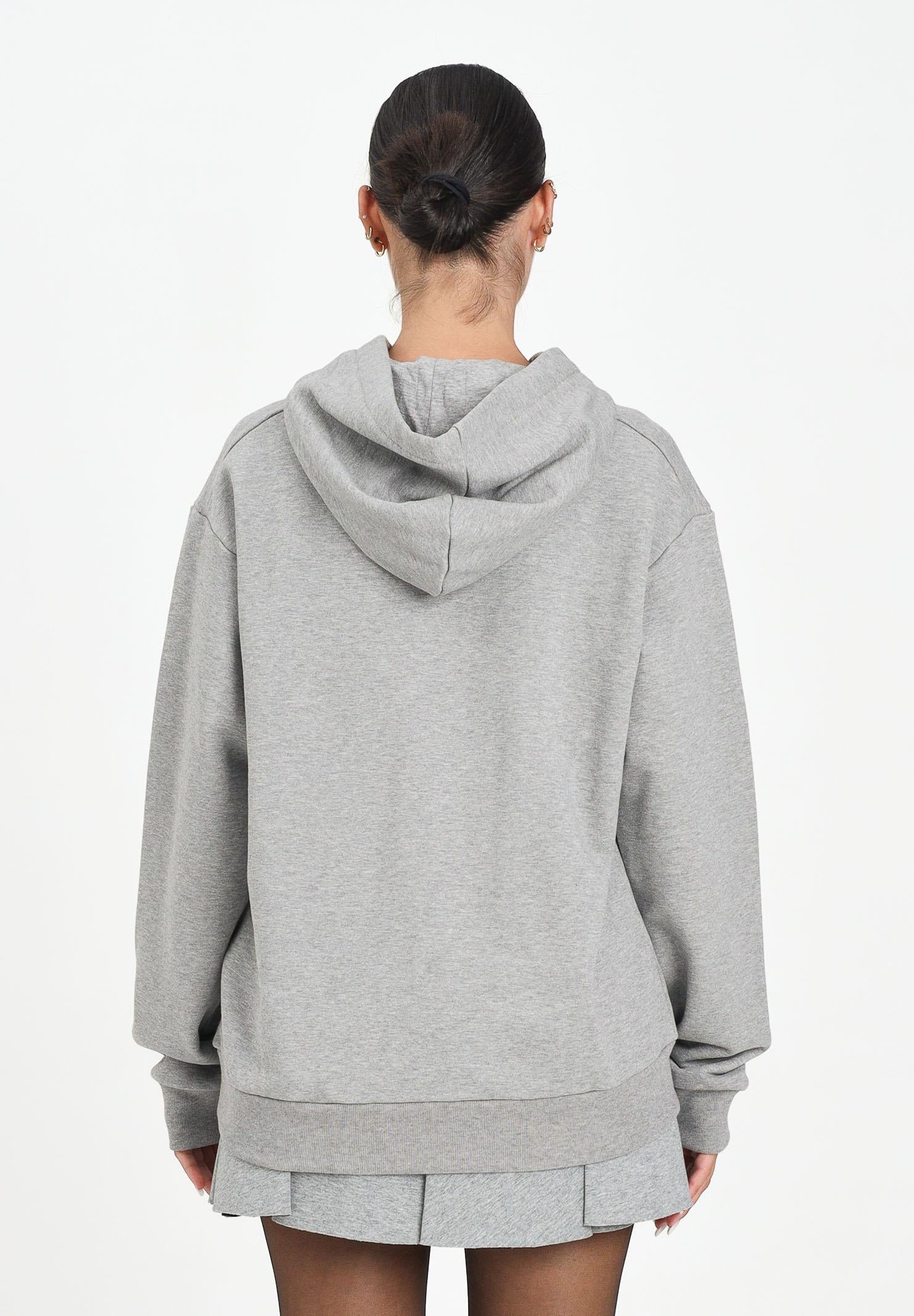 MARNI Felpa con cappuccio grigia per donna, ragazzi e bambini rifinita da logo Patch Marni ricamato M01266M00V0 0M923 MARNI