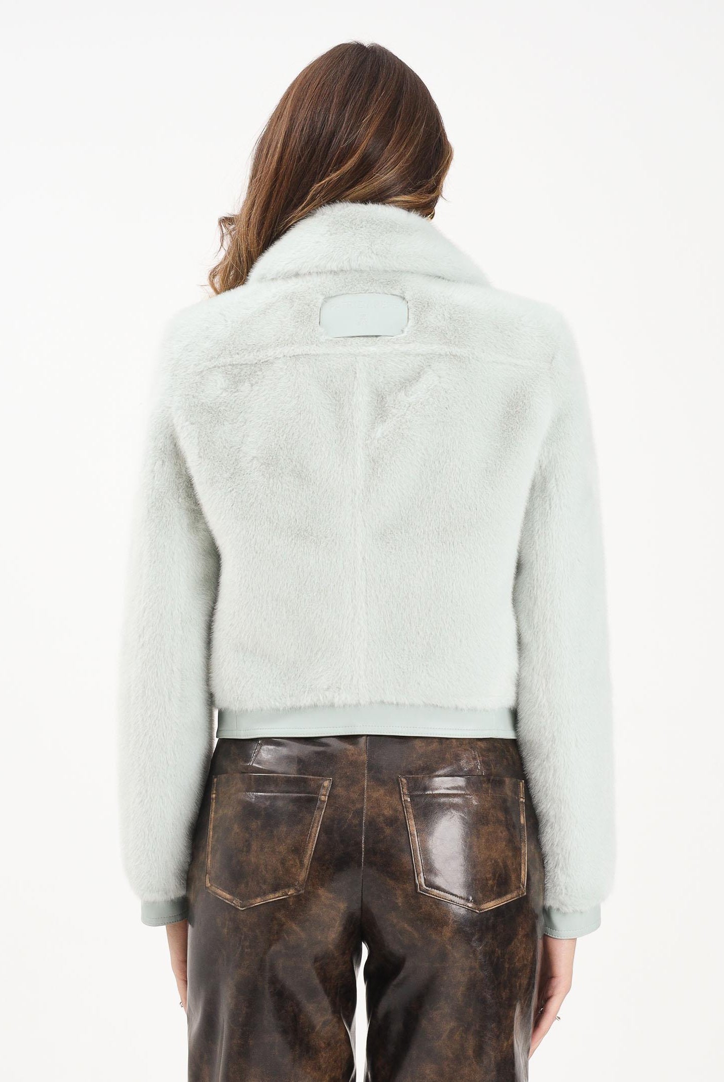 PATRIZIA PEPE Pellicciotto verde acqua da donna 8O0204E073 G613 PATRIZIA PEPE