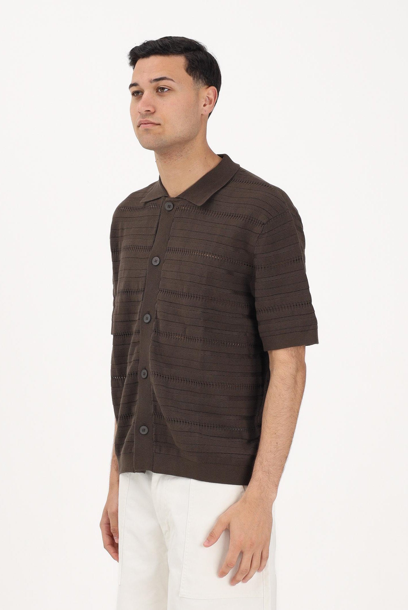 SELECTED HOMME Cardigan marrone da uomo 16100075 DE SELECTED HOMME