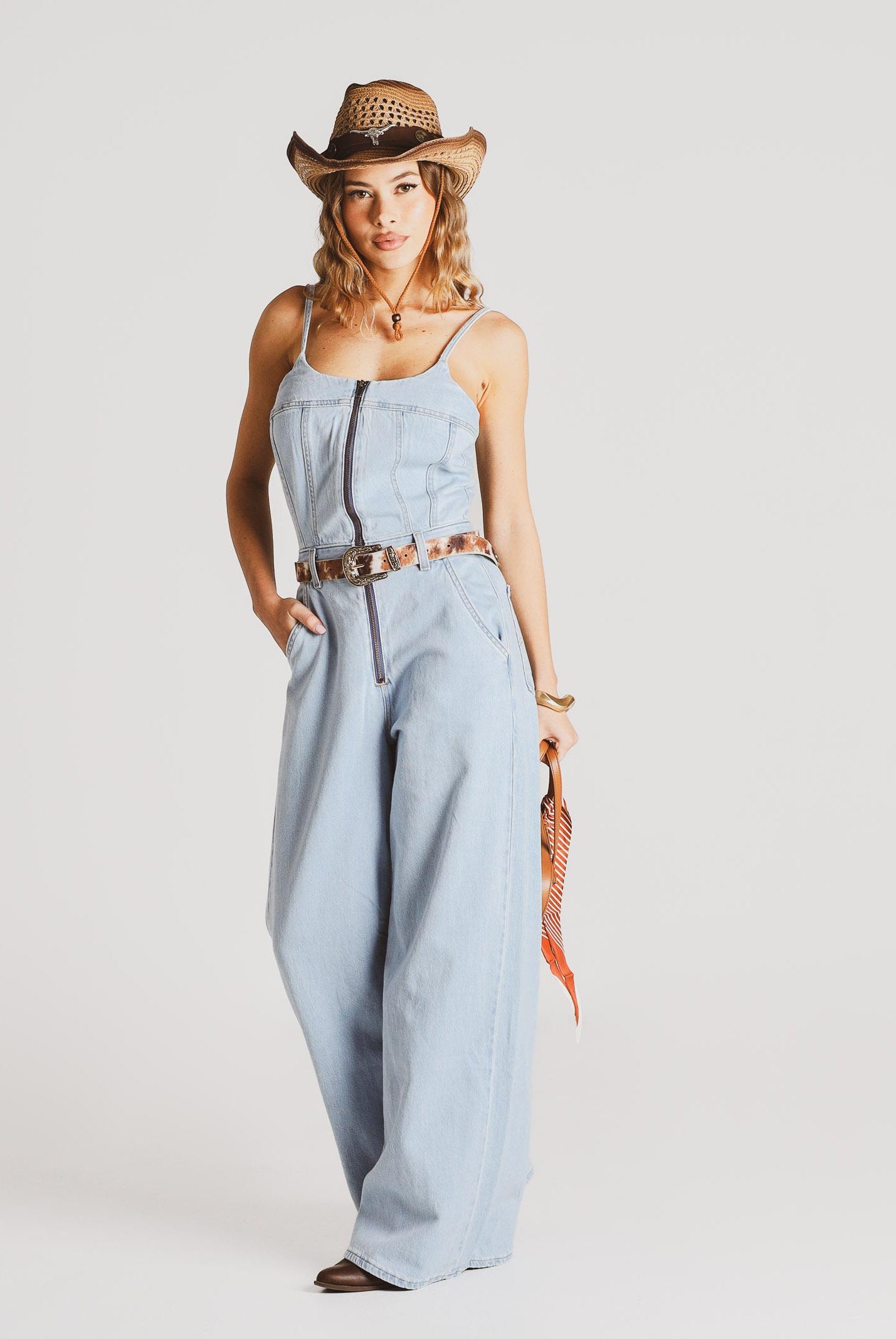 LEVI'S Tuta Bustier Lightweight in denim chiaro da donna 001WC-0005 . LEVI'S®