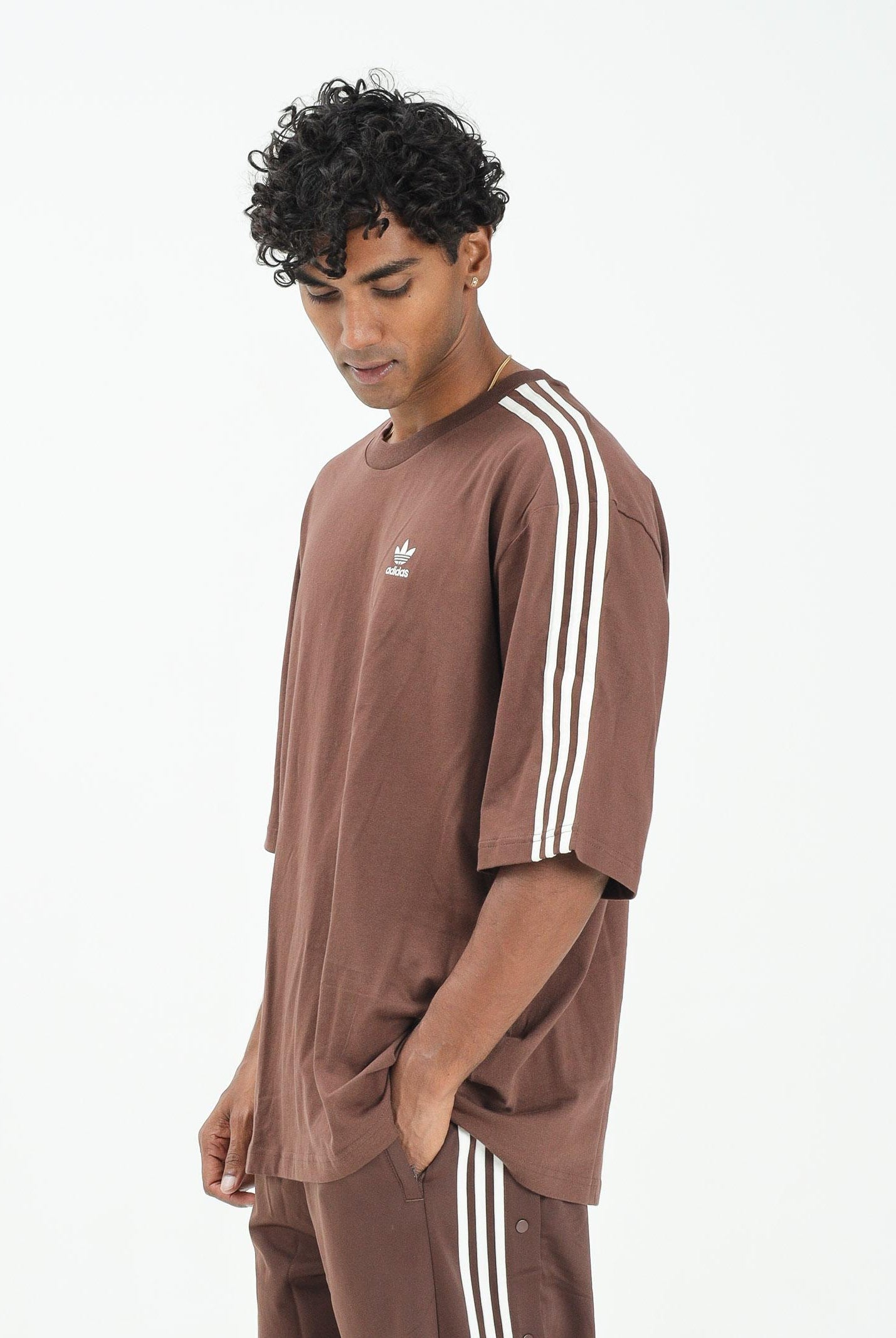 ADIDAS ORIGINALS T-shirt a manica corta adicolor Oversized marrone da uomo KA0476 . ADIDAS ORIGINALS