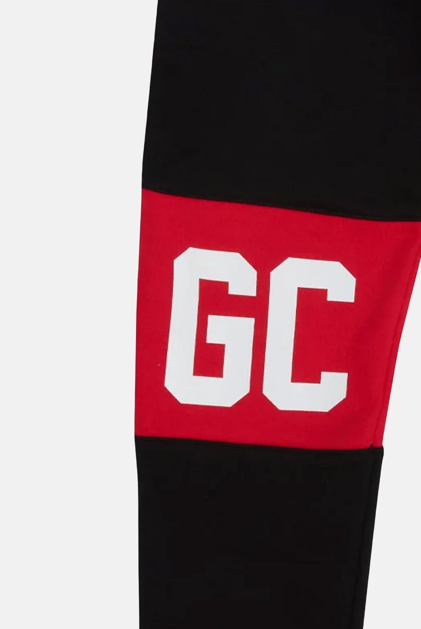 GCDS Pantalone sportivo nero per bambino e bambina con stampa logo B2KU3017BA2 99 GCDS