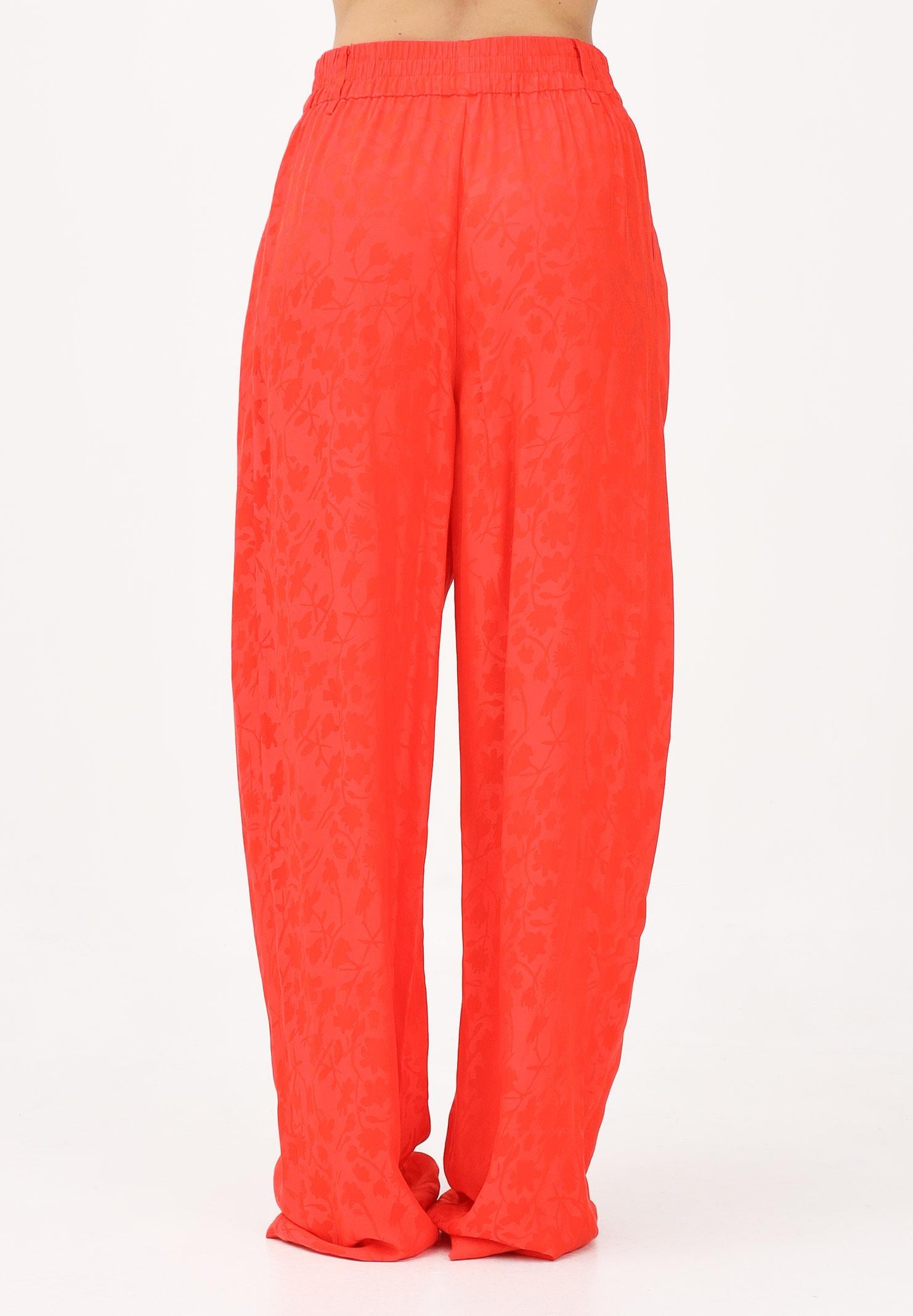 PINKO Pantalone arancione da donna in jacquard floreale 106802A3AN A99 PINKO