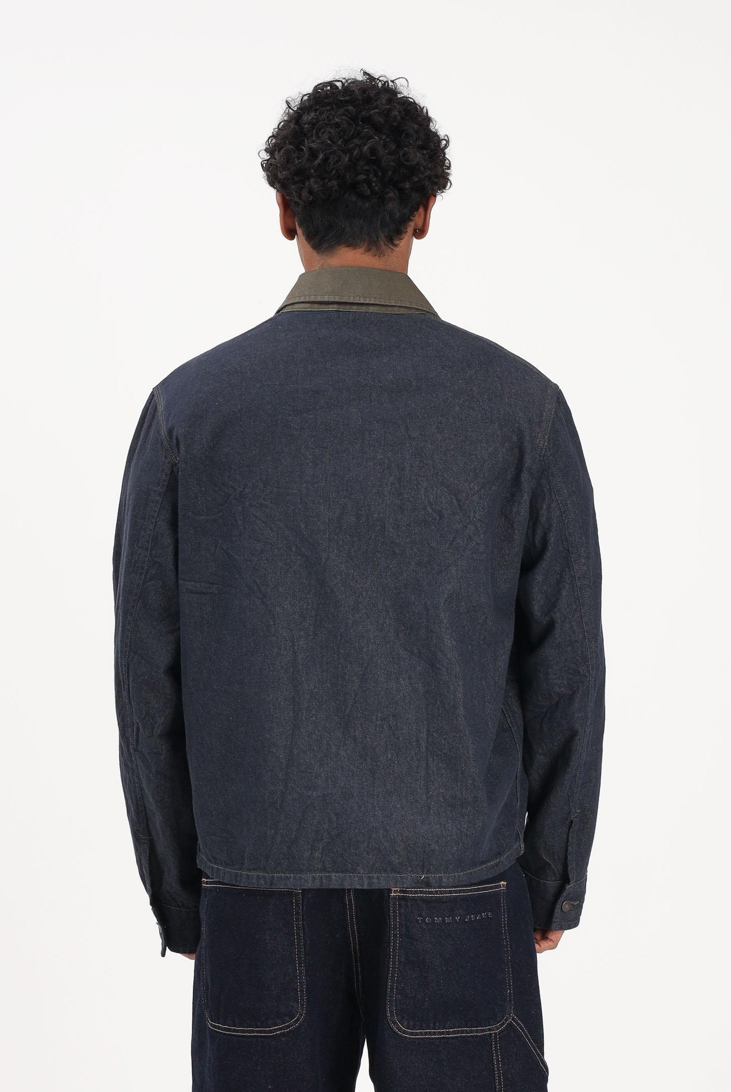 ARMANI EXCHANGE Giubbotto in denim blu da uomo con inserti a contrasto XM002120AF22508 MB001 ARMANI EXCHANGE