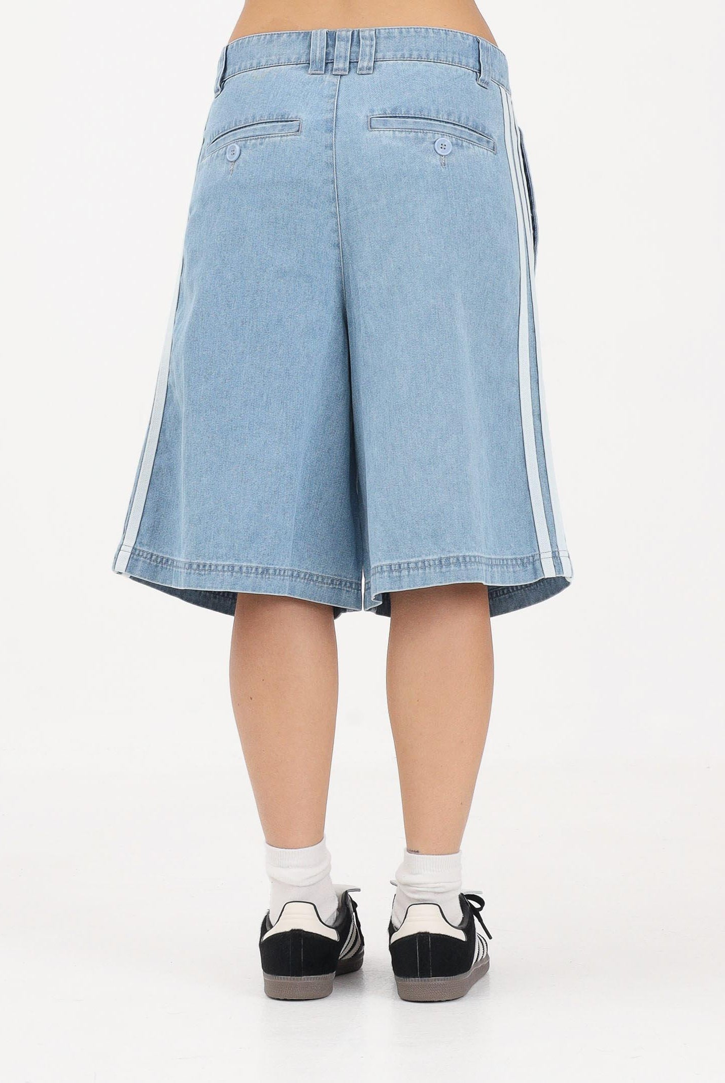 ADIDAS ORIGINALS Shorts CHINO in denim chiaro per uomo e donna KX1192 . ADIDAS ORIGINALS