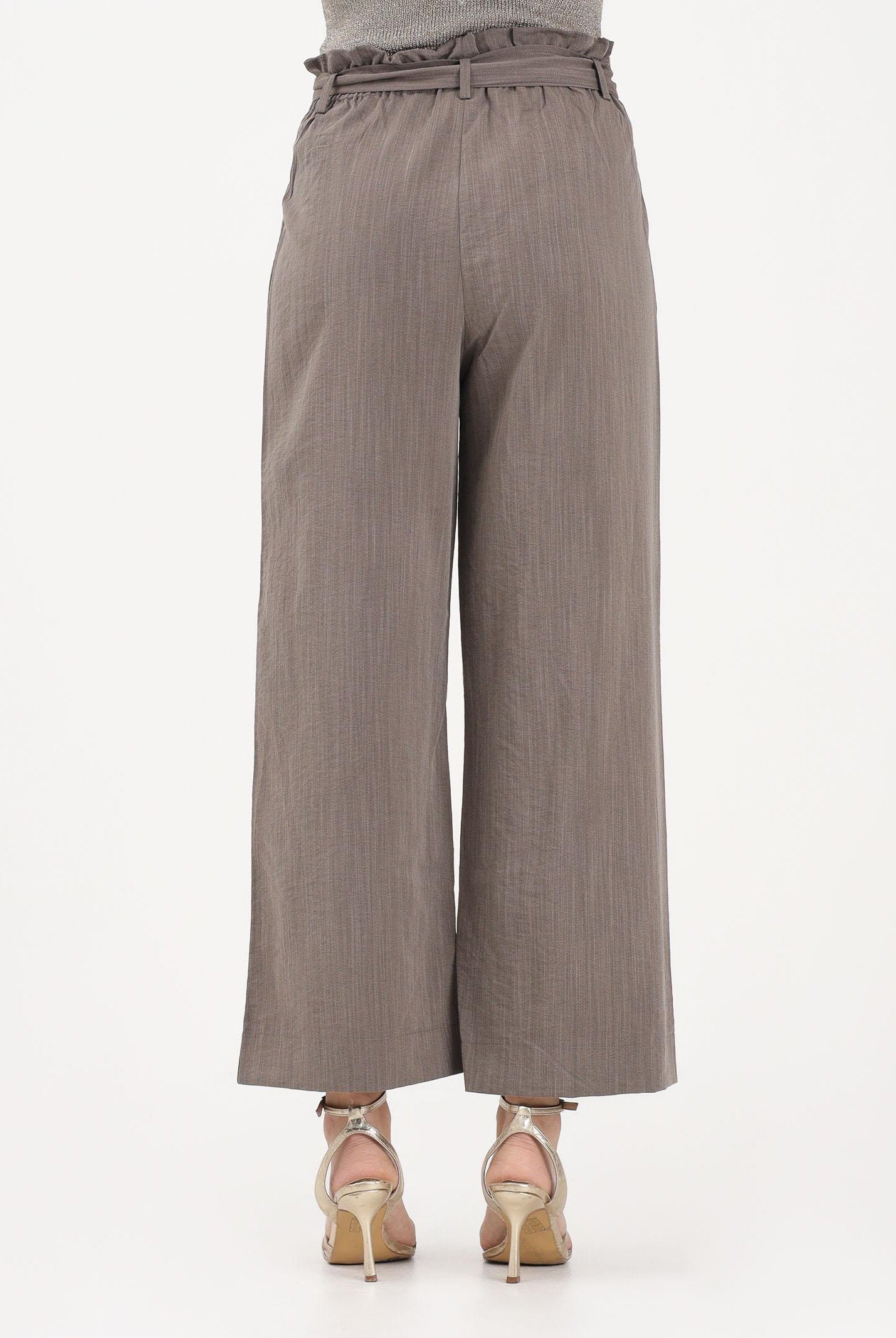 ONLY Pantalone elegante fango da donna con girovita a caramella 15269628 FAME ONLY