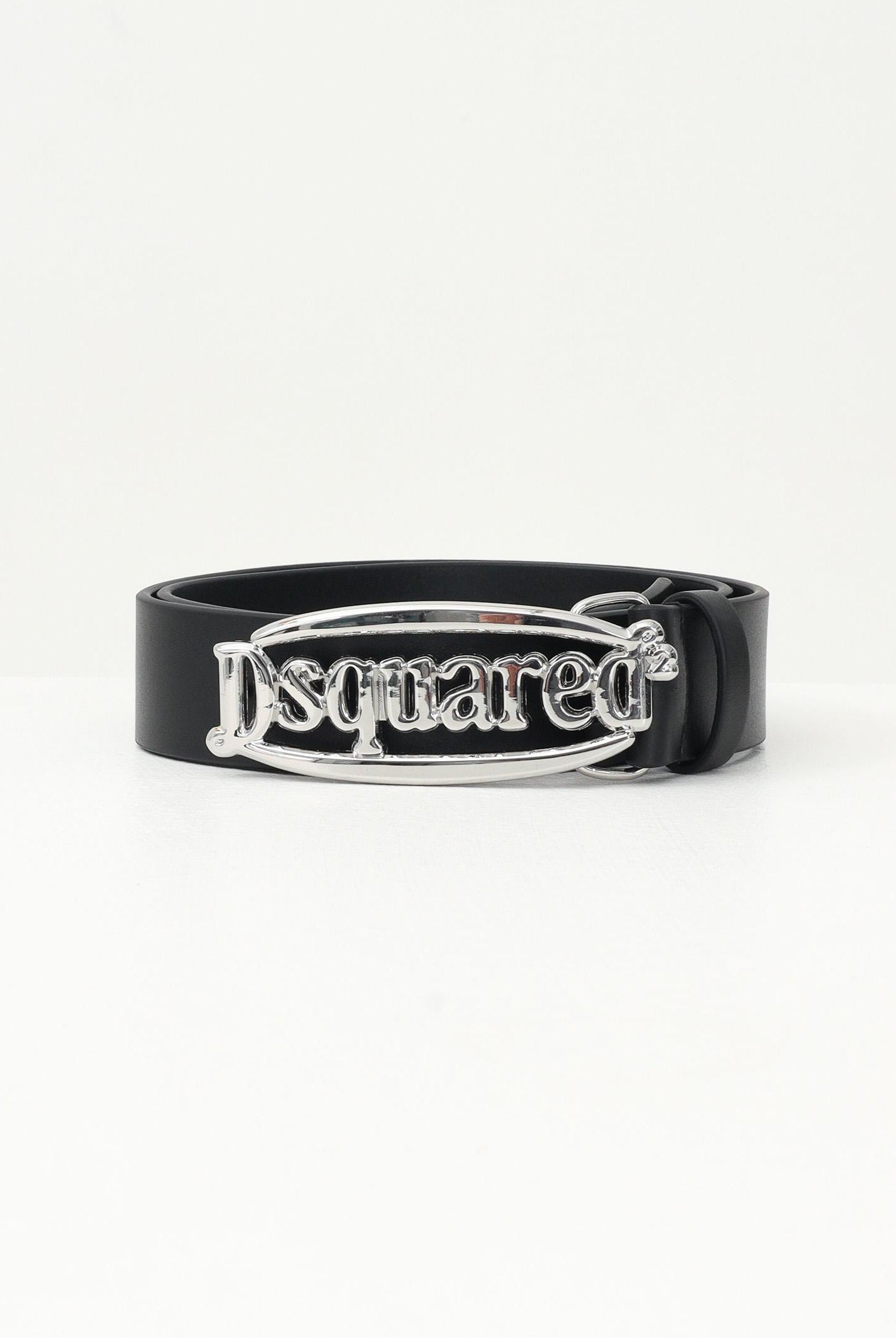 DSQUARED2 Cintura nera da donna con maxi fibbia logo DQ2914D005Z DQ900 DSQUARED2