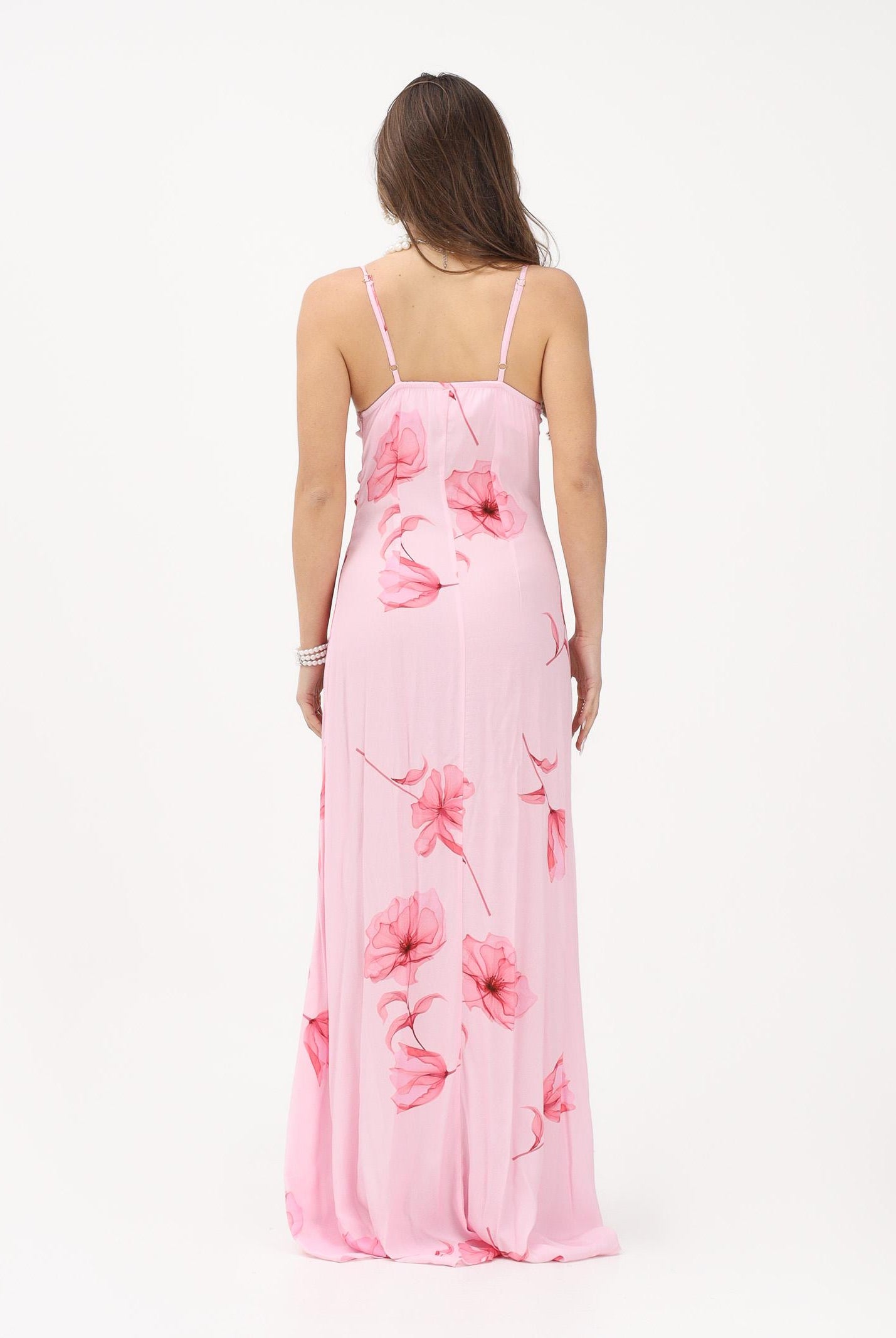 MAR DE MARGARITAS Abito lungo Kelly rosa da donna con stampa floreale MMABW01528 RO80 Mar de margaritas