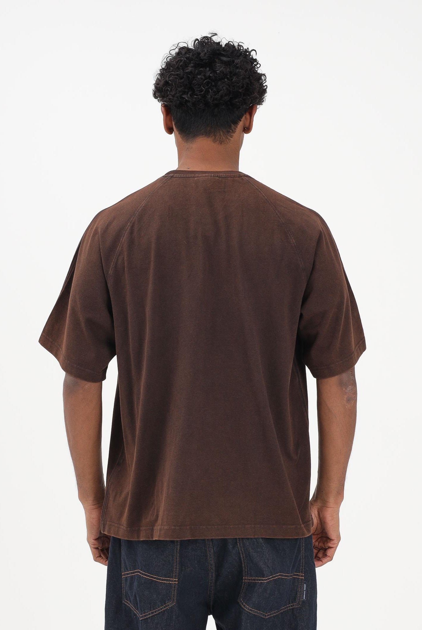 ADIDAS ORIGINALS T-shirt a manica corta Premium Essentials Retro Washed marrone da uomo KD0743 . ADIDAS ORIGINALS