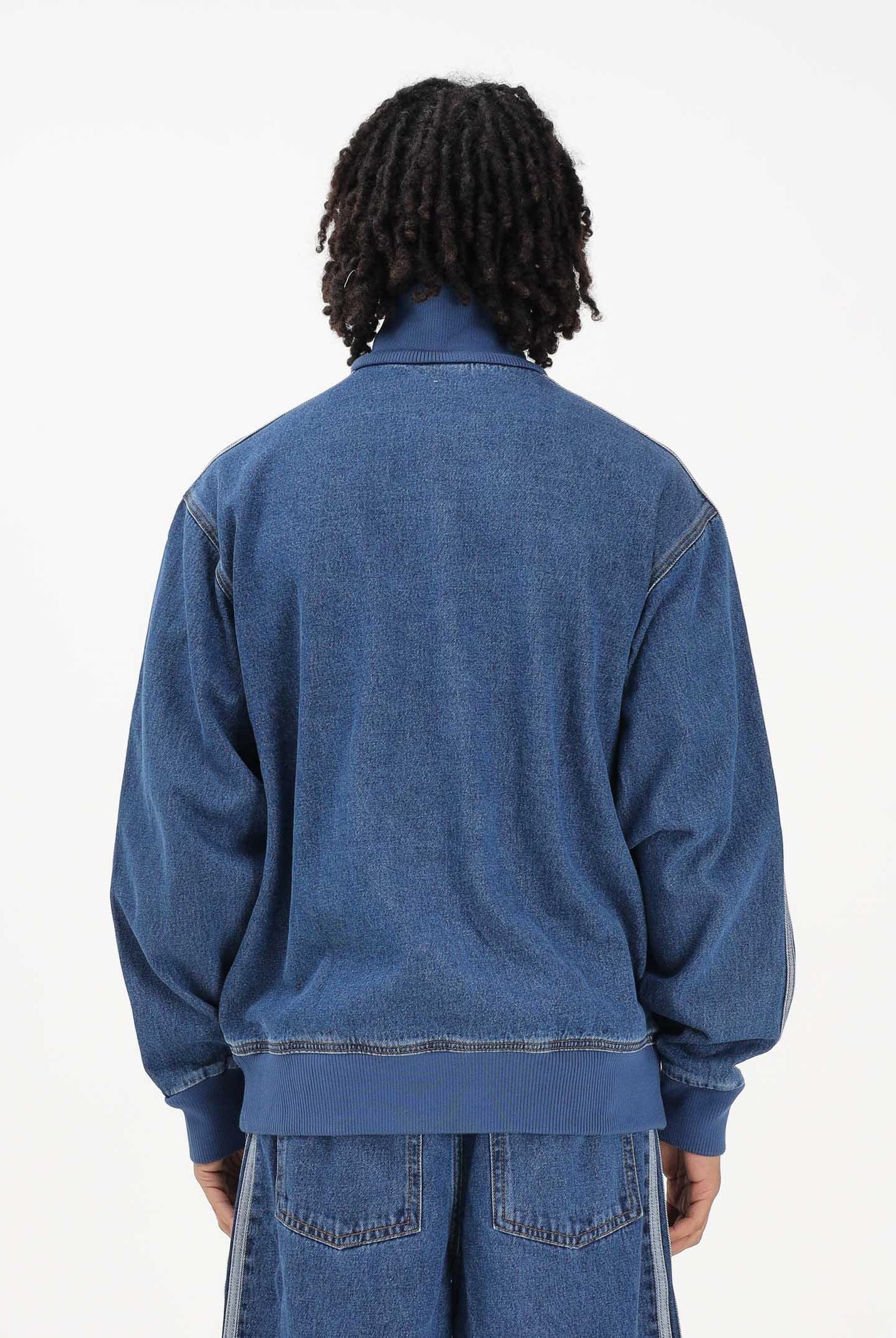 ADIDAS ORIGINALS Giubbotto Adicolor Denim Firebird in denim medio da uomo KD1517 . ADIDAS ORIGINALS