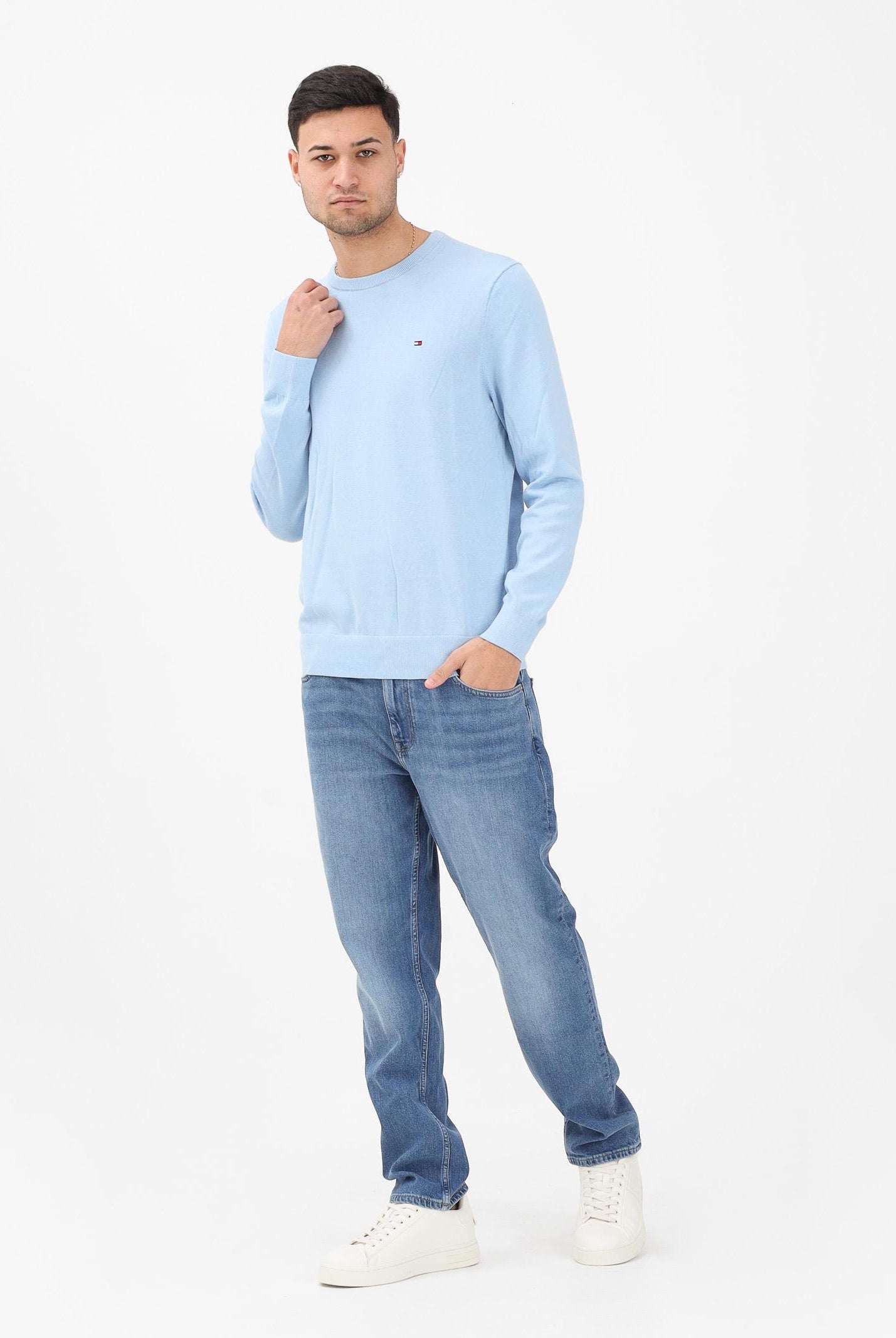 TOMMY HILFIGER Jeans Denton in denim di cotone stretch da uomo MW0MW41886 1A8 TOMMY HILFIGER